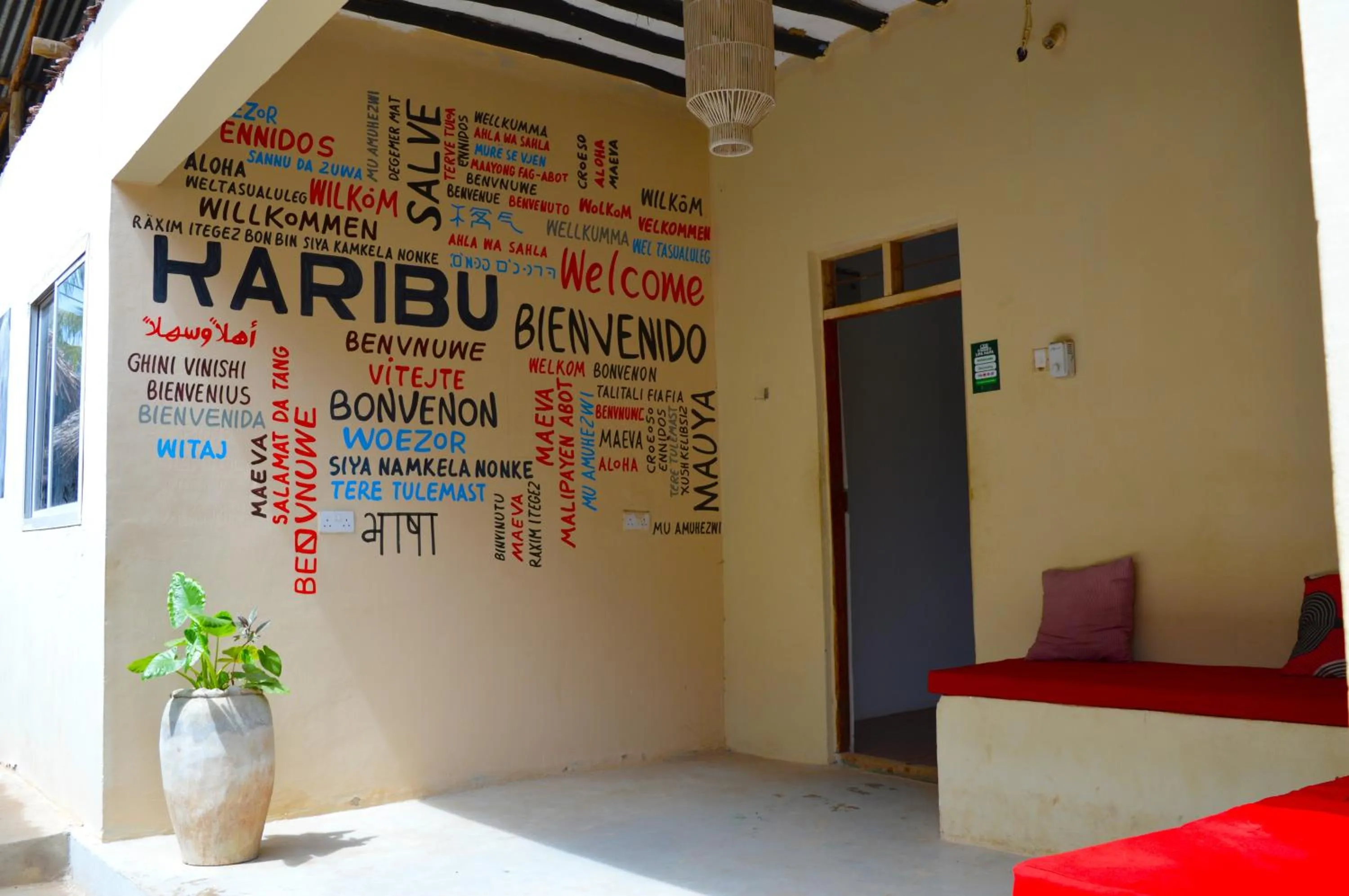 Lobby or reception in New Jambo Bungalows