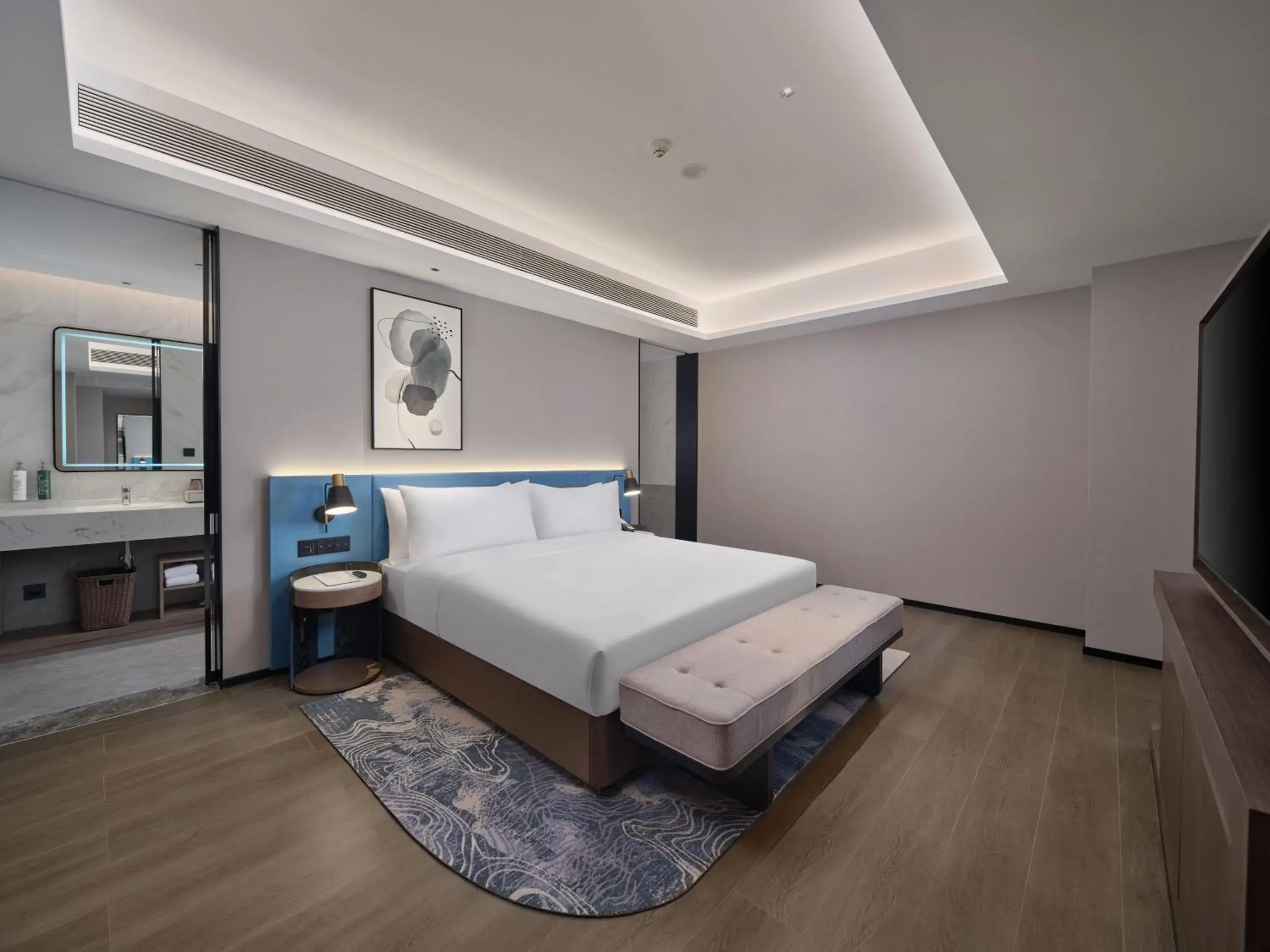 Property building, Bed in Hilton Garden Inn Ji'Nan High-Tech Zone Property building, Bed in Hilton Garden Inn Ji'Nan High-Tech Zone