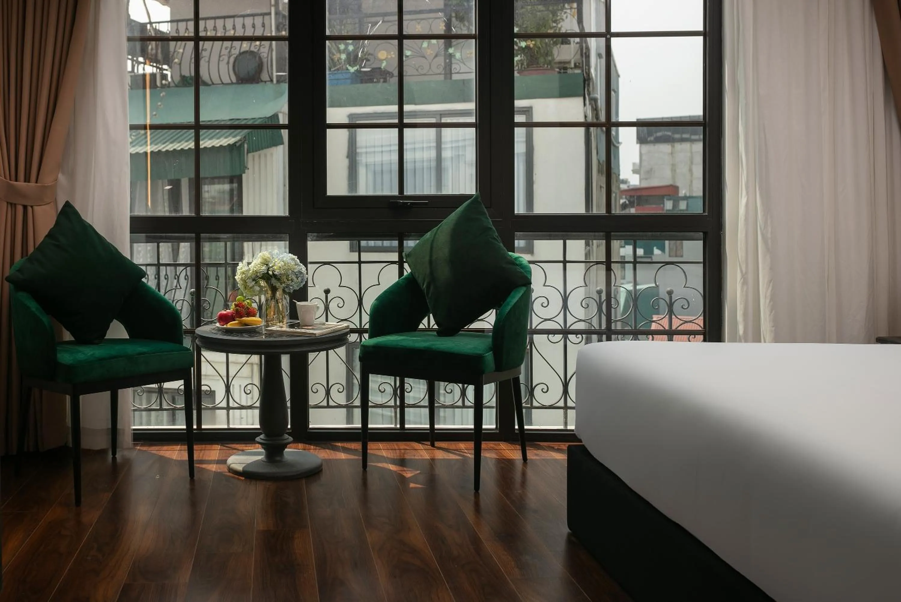 View (from property/room), Bed in Hanoi Plaza Suite Hotel & Spa
