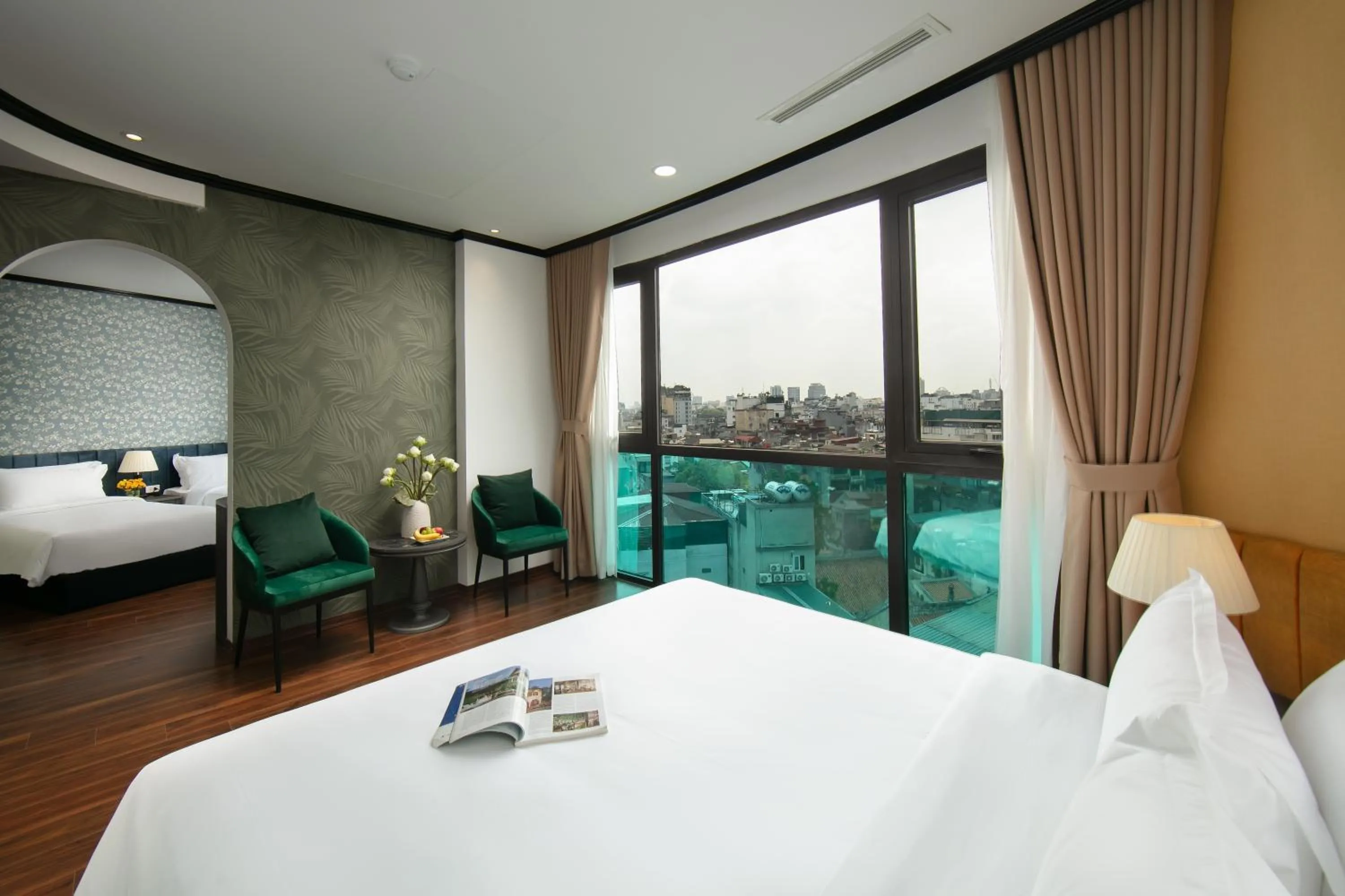 View (from property/room), Bed in Hanoi Plaza Suite Hotel & Spa