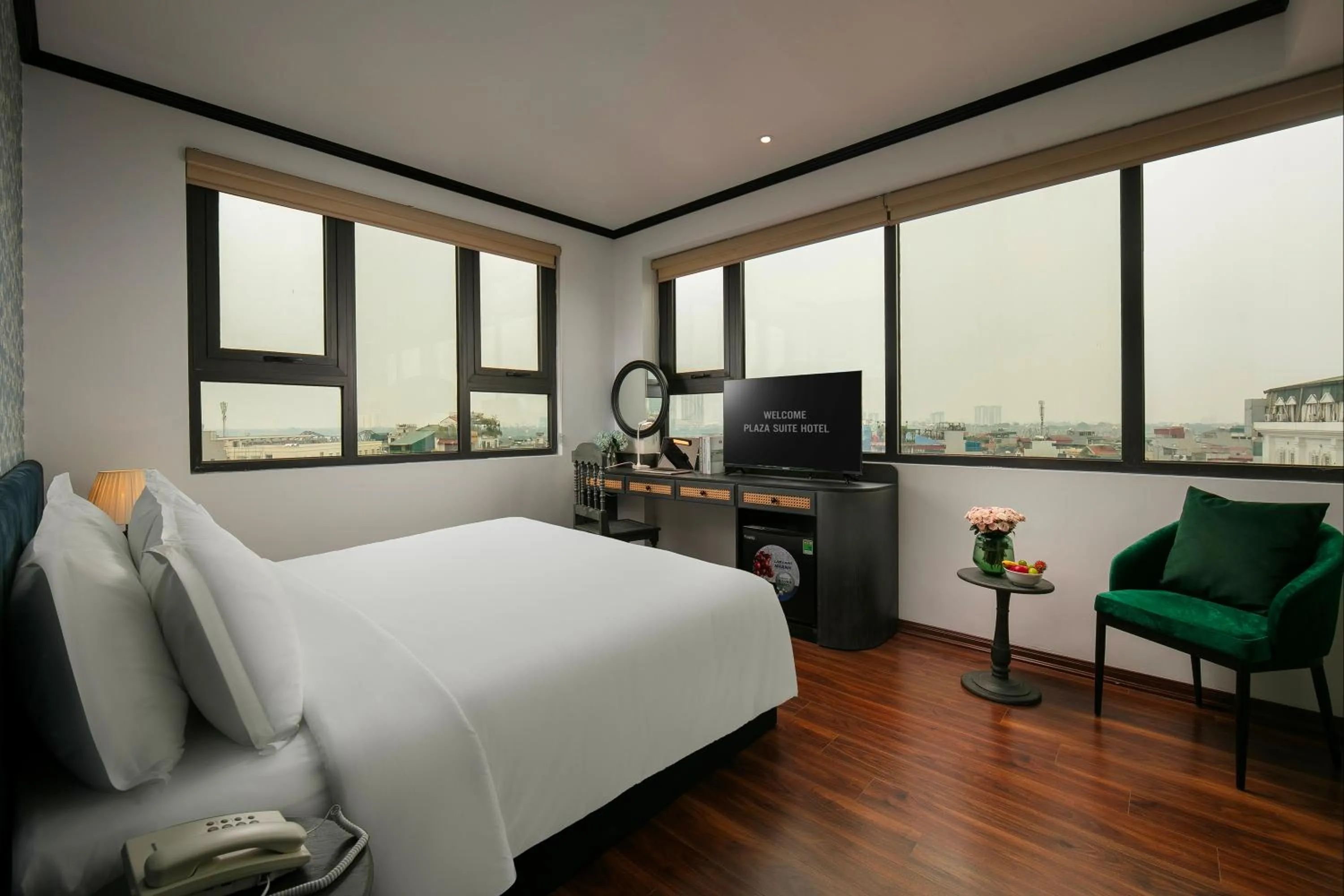 View (from property/room), Bed in Hanoi Plaza Suite Hotel & Spa