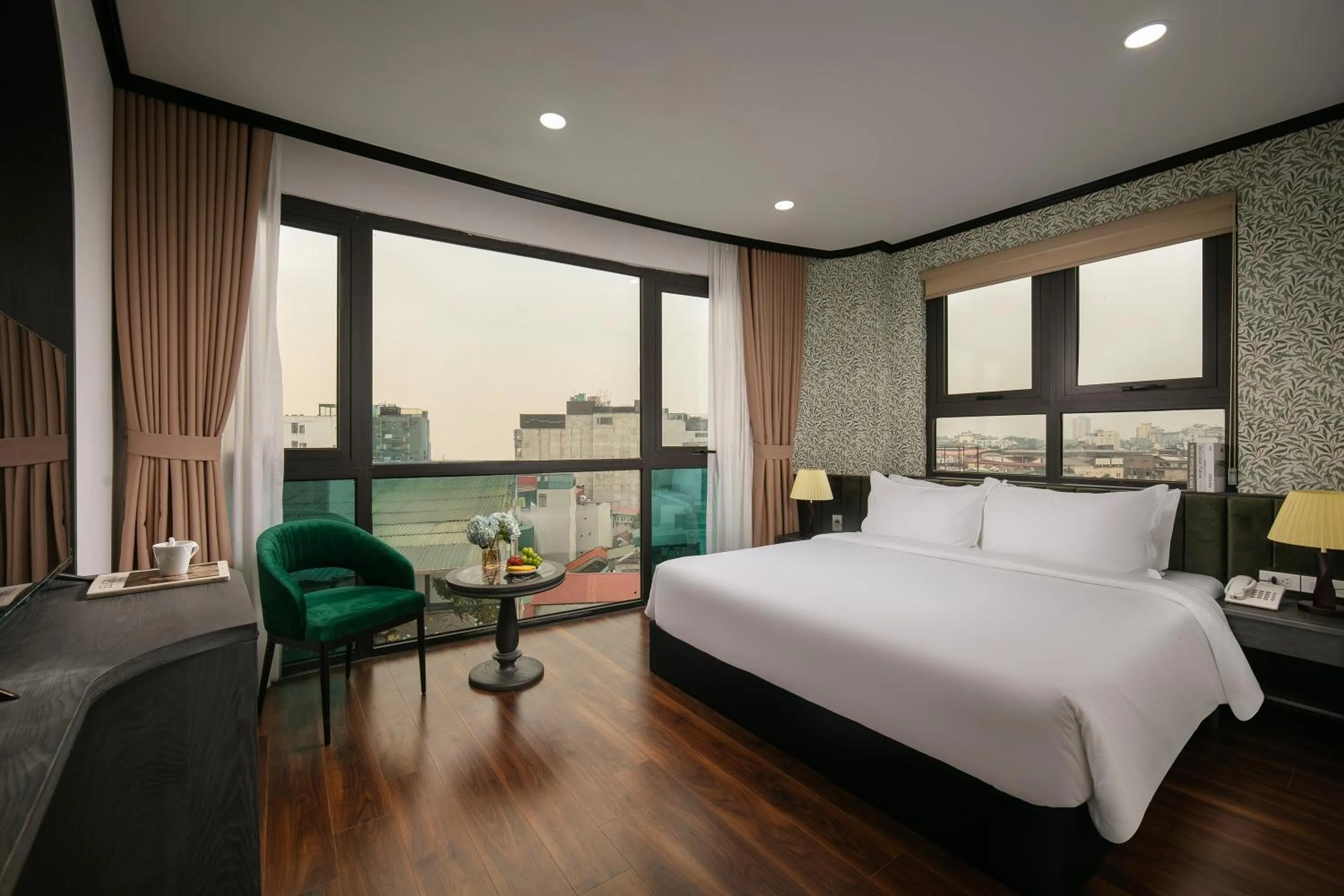 View (from property/room), Bed in Hanoi Plaza Suite Hotel & Spa