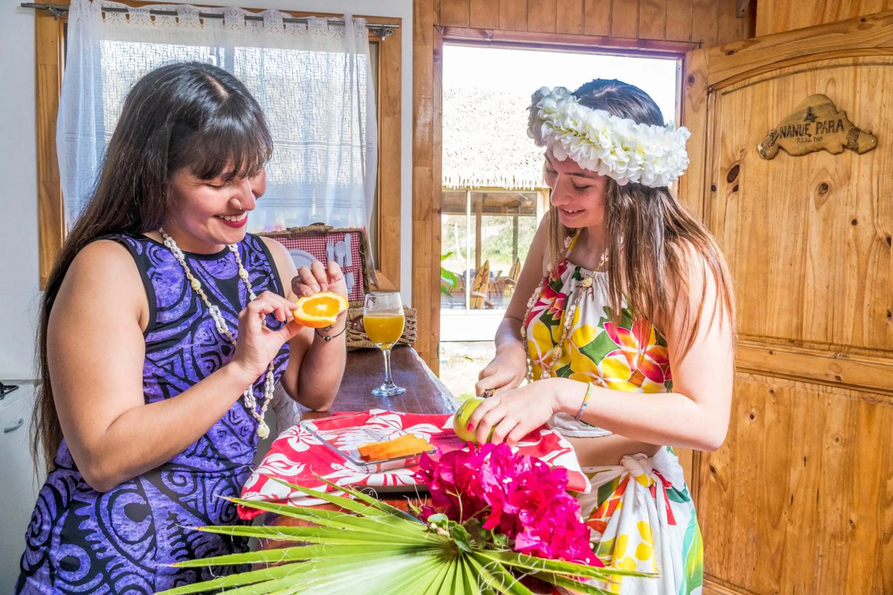 Kitchen or kitchenette in Cabañas Henua Iti