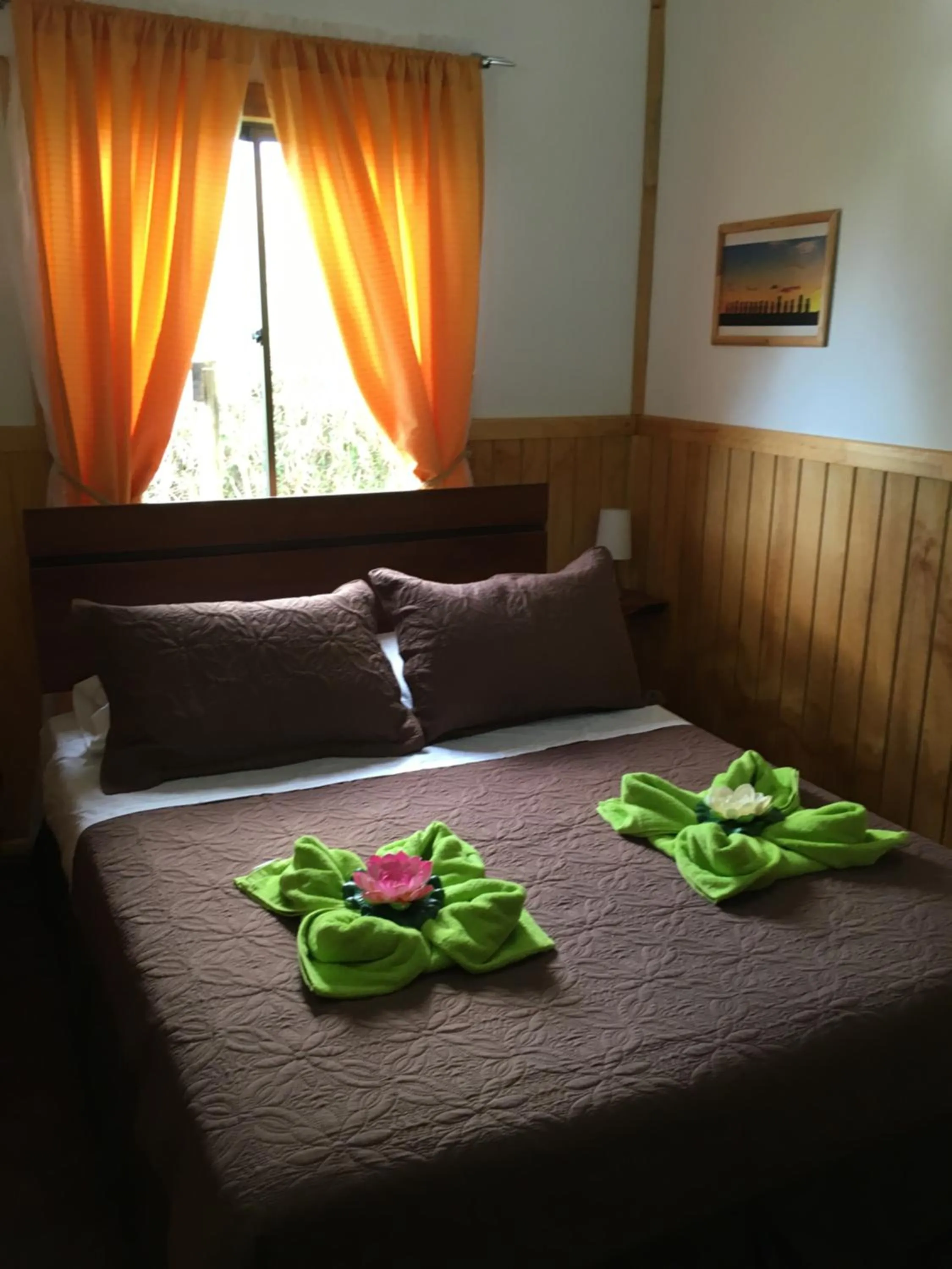 Bed in Cabañas Henua Iti