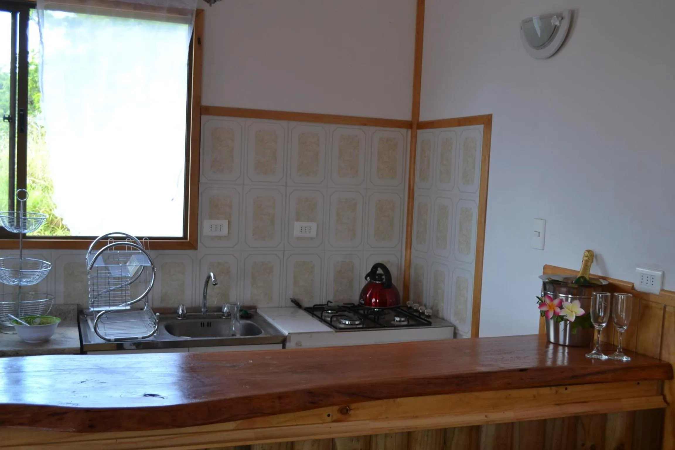 Kitchen or kitchenette in Cabañas Henua Iti