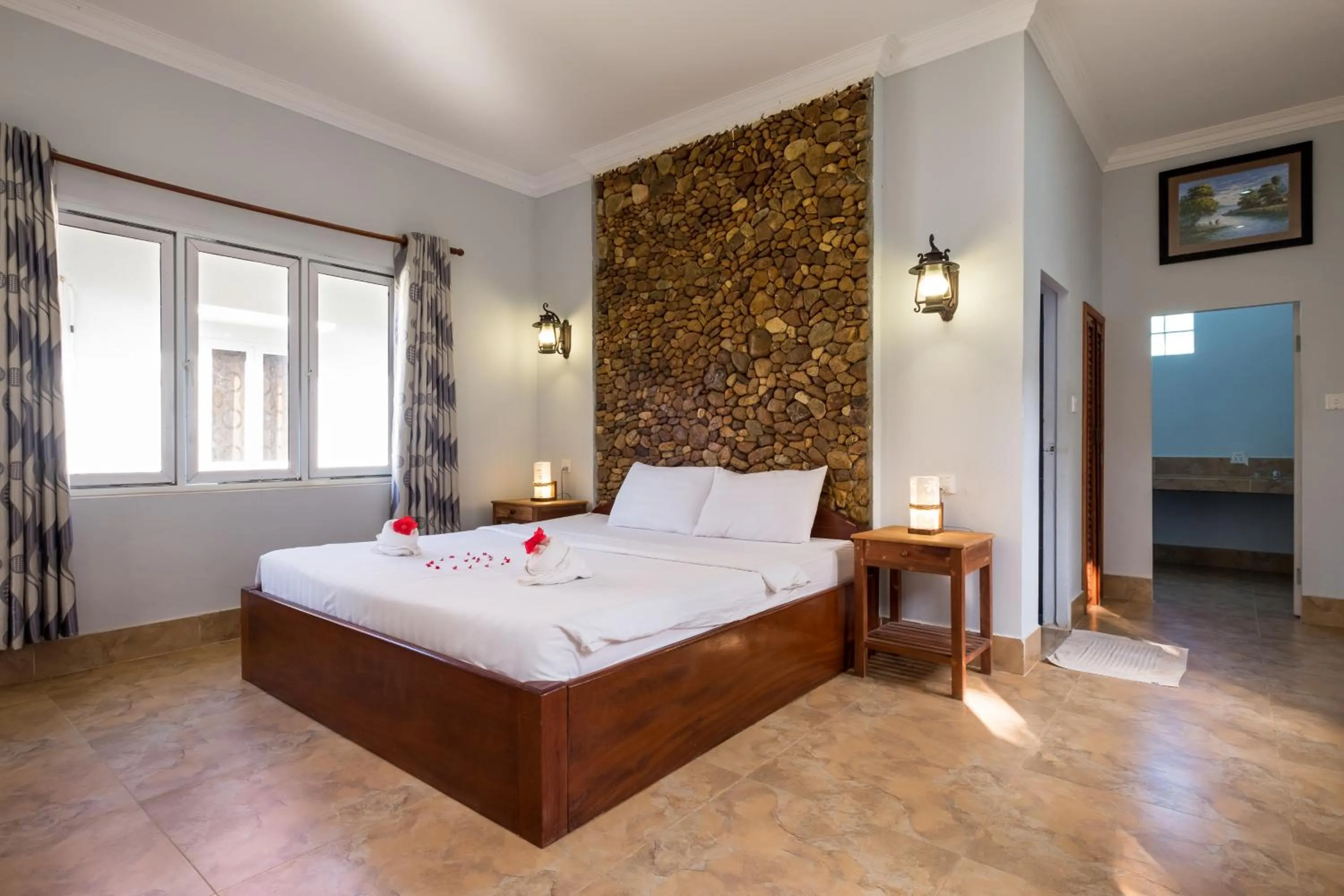 Photo of the whole room, Bed in Kep Bungalows