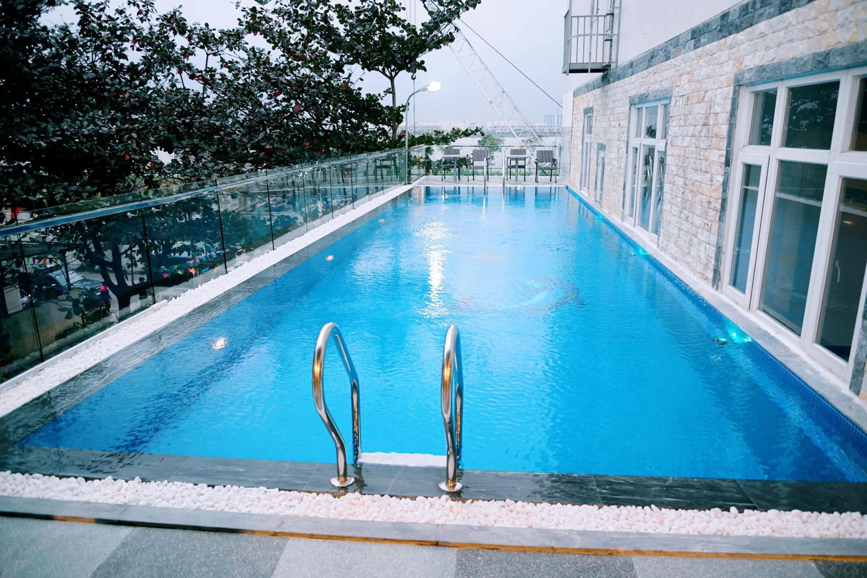 Pool view in Night Sky Hotel