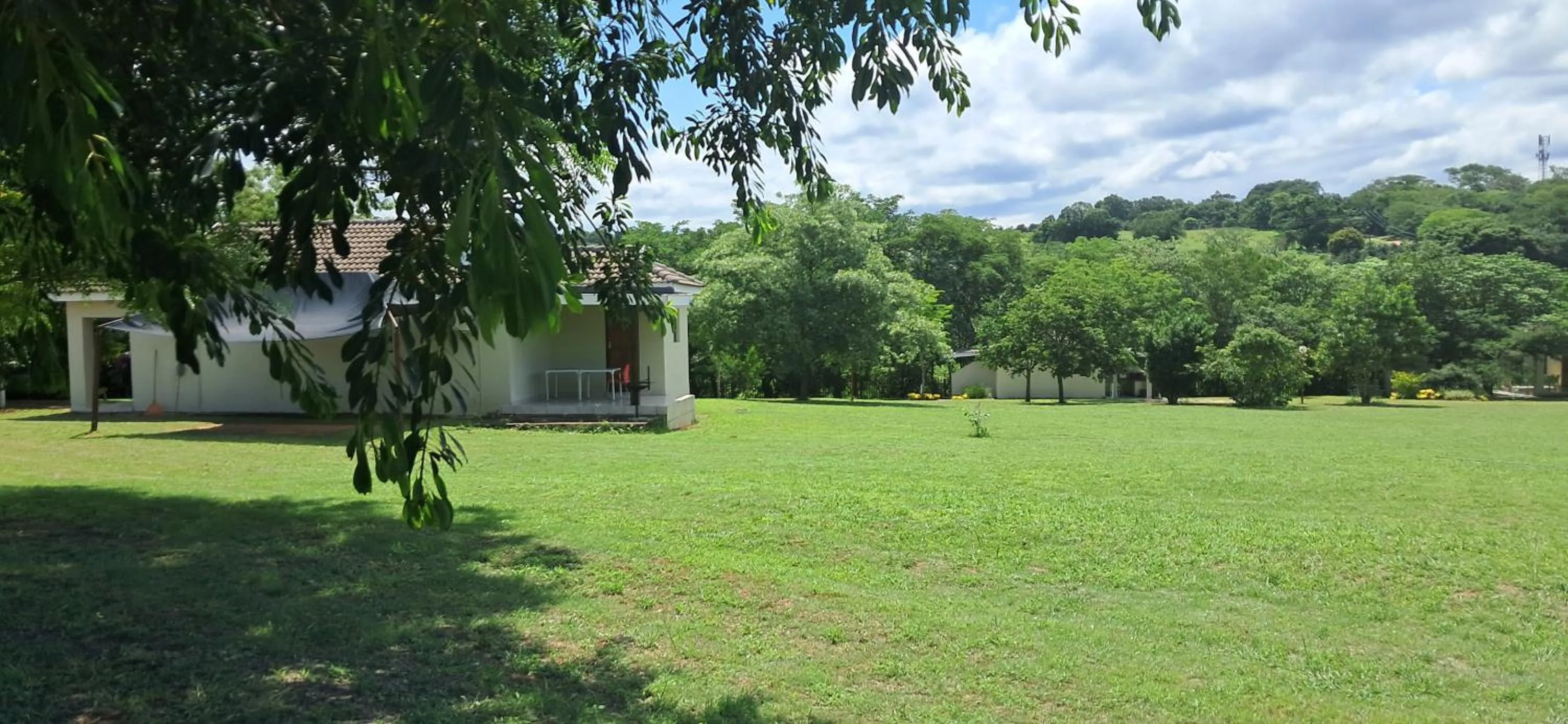 Garden view in Sand River Cottages