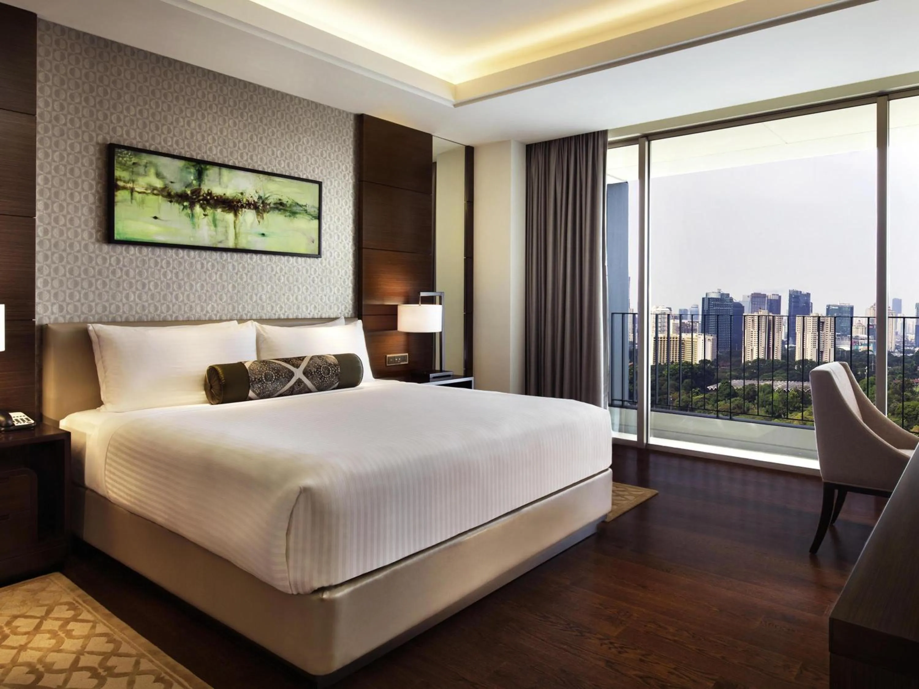 Bedroom, Bed in Fairmont Jakarta