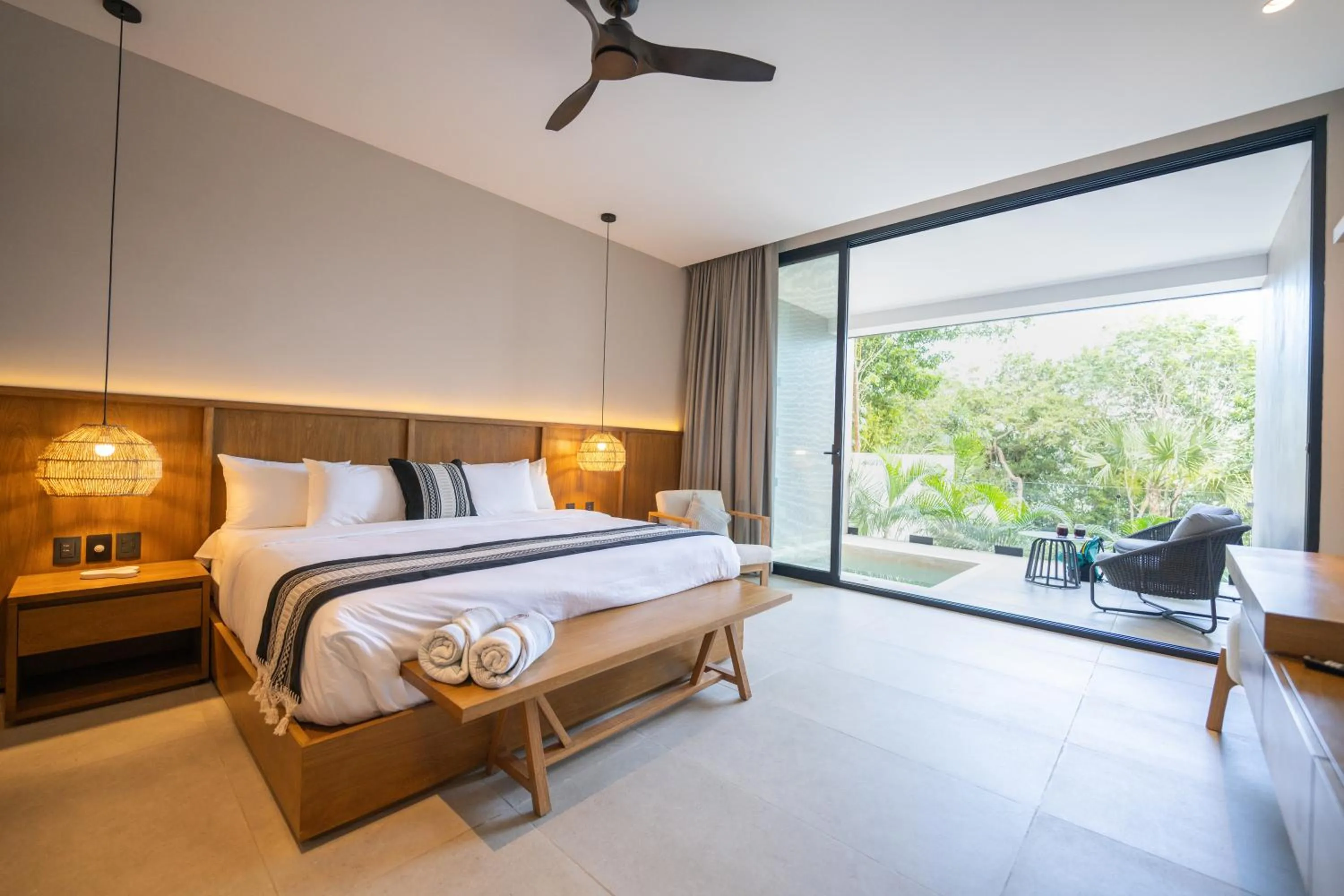 Bed in Amaranto Bacalar Hotel Boutique