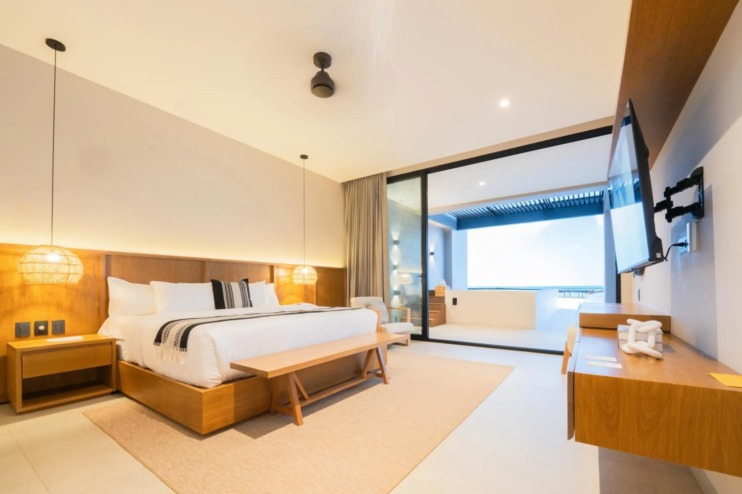 Bed in Amaranto Bacalar Hotel Boutique