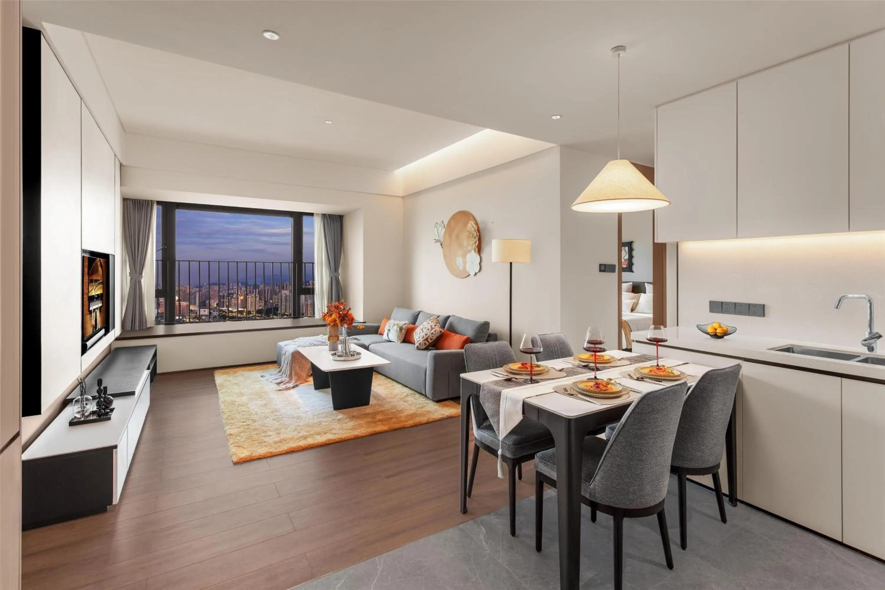 Bedroom in Ascott Fengyishan Shenzhen