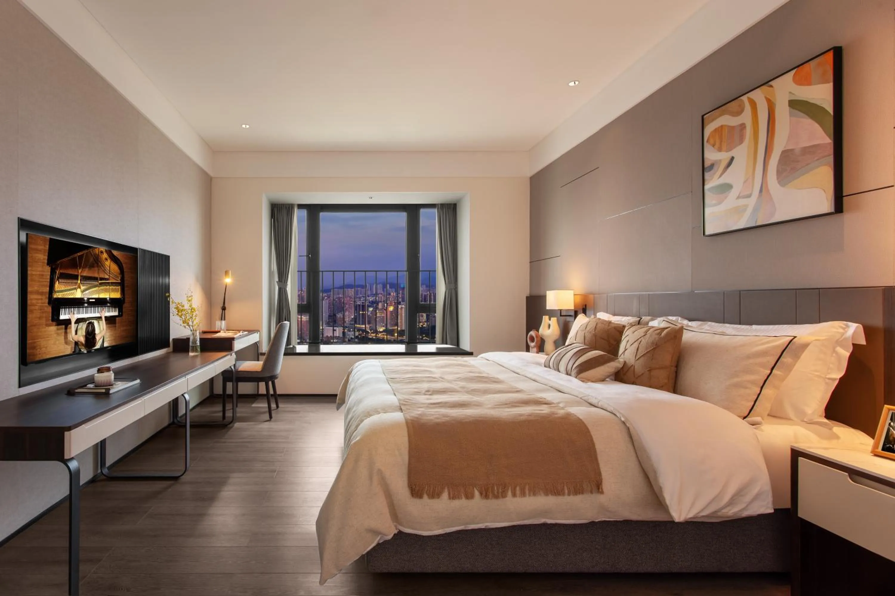 Bed in Ascott Fengyishan Shenzhen