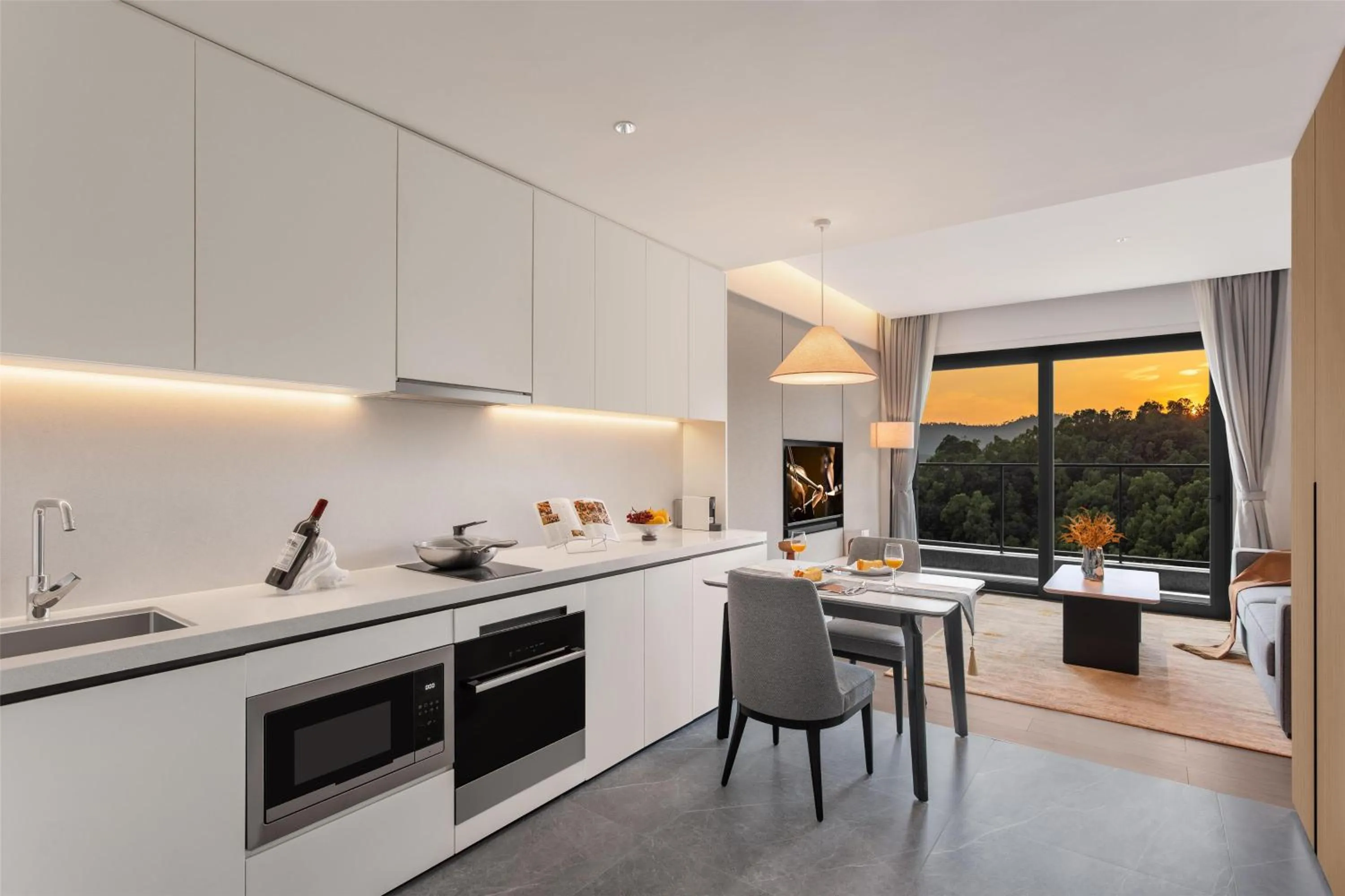 Kitchen or kitchenette in Ascott Fengyishan Shenzhen