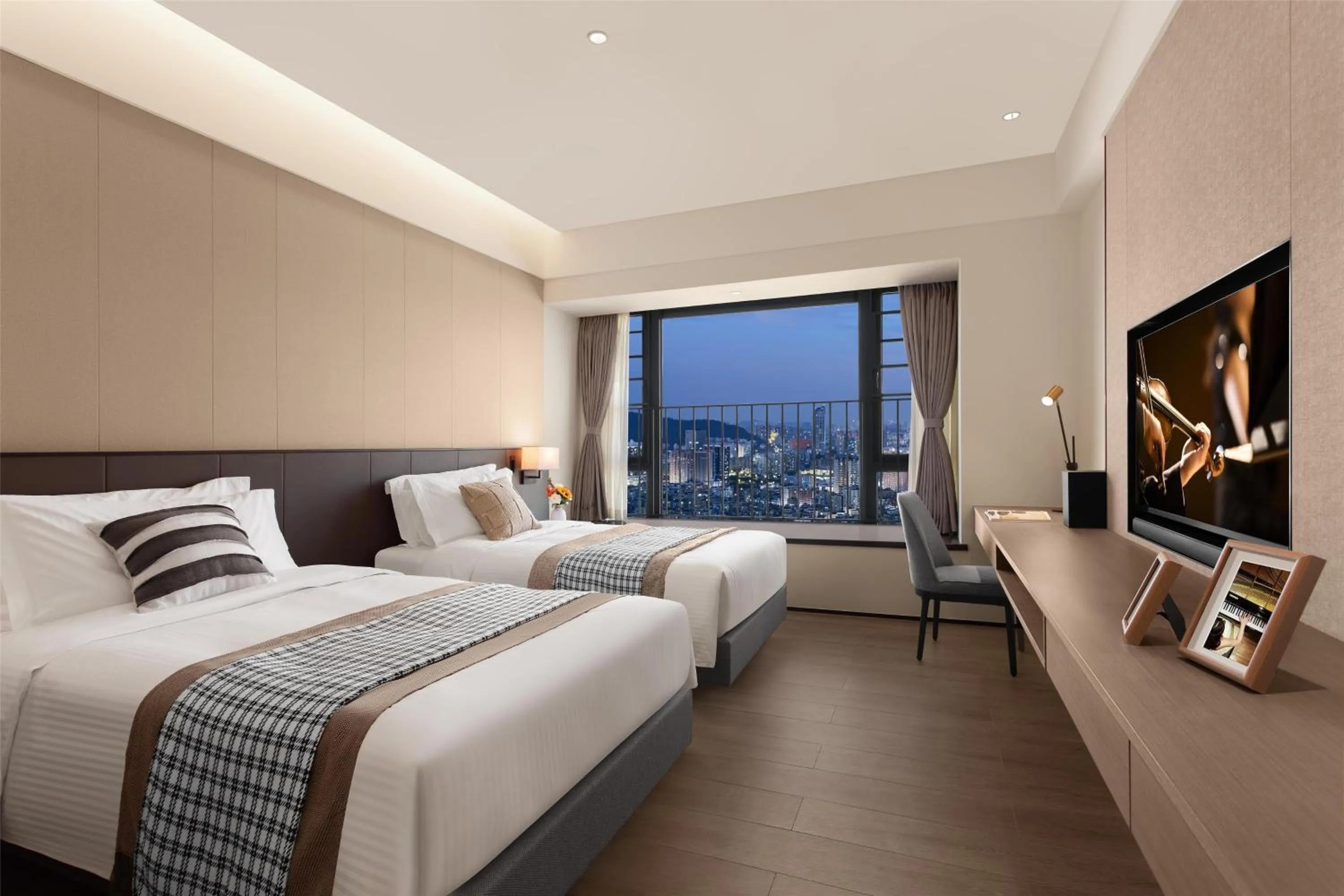 Bedroom, Bed in Ascott Fengyishan Shenzhen