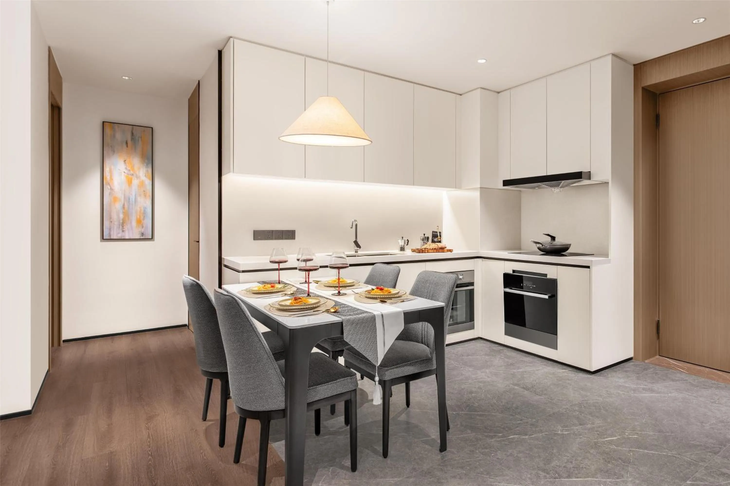 Kitchen or kitchenette in Ascott Fengyishan Shenzhen