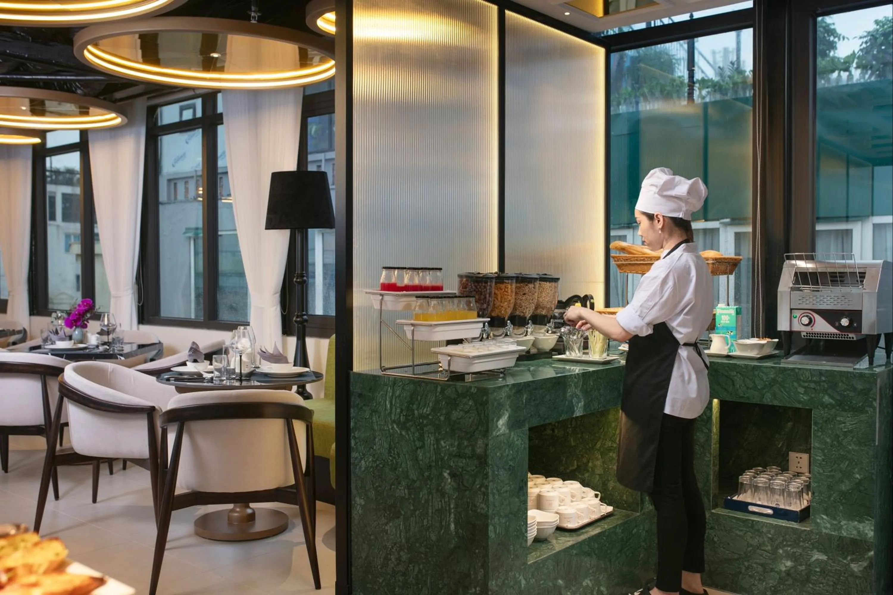 People in Le Premier Hotel & Rooftop Bar