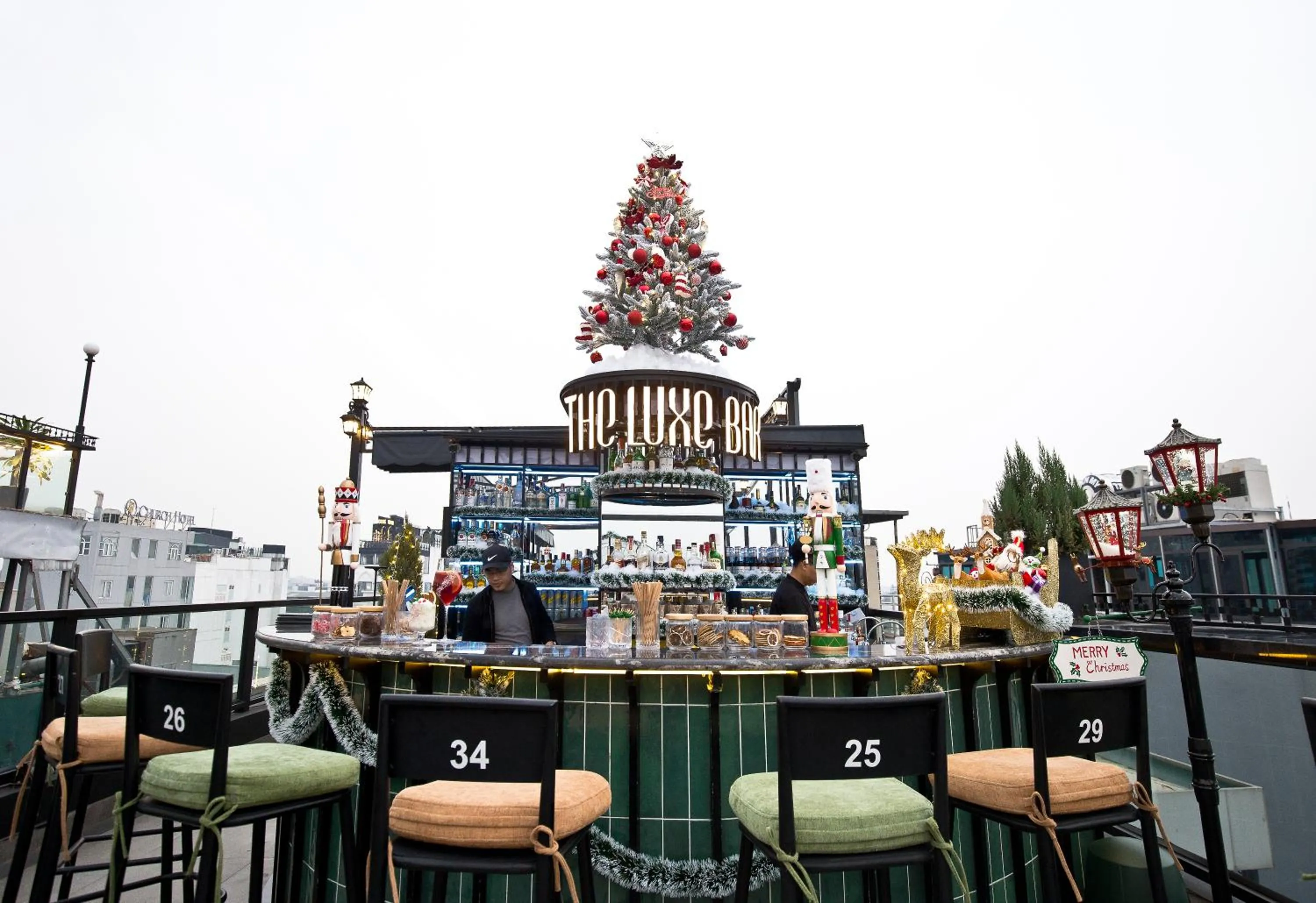 Decorative detail in Le Premier Hotel & Rooftop Bar