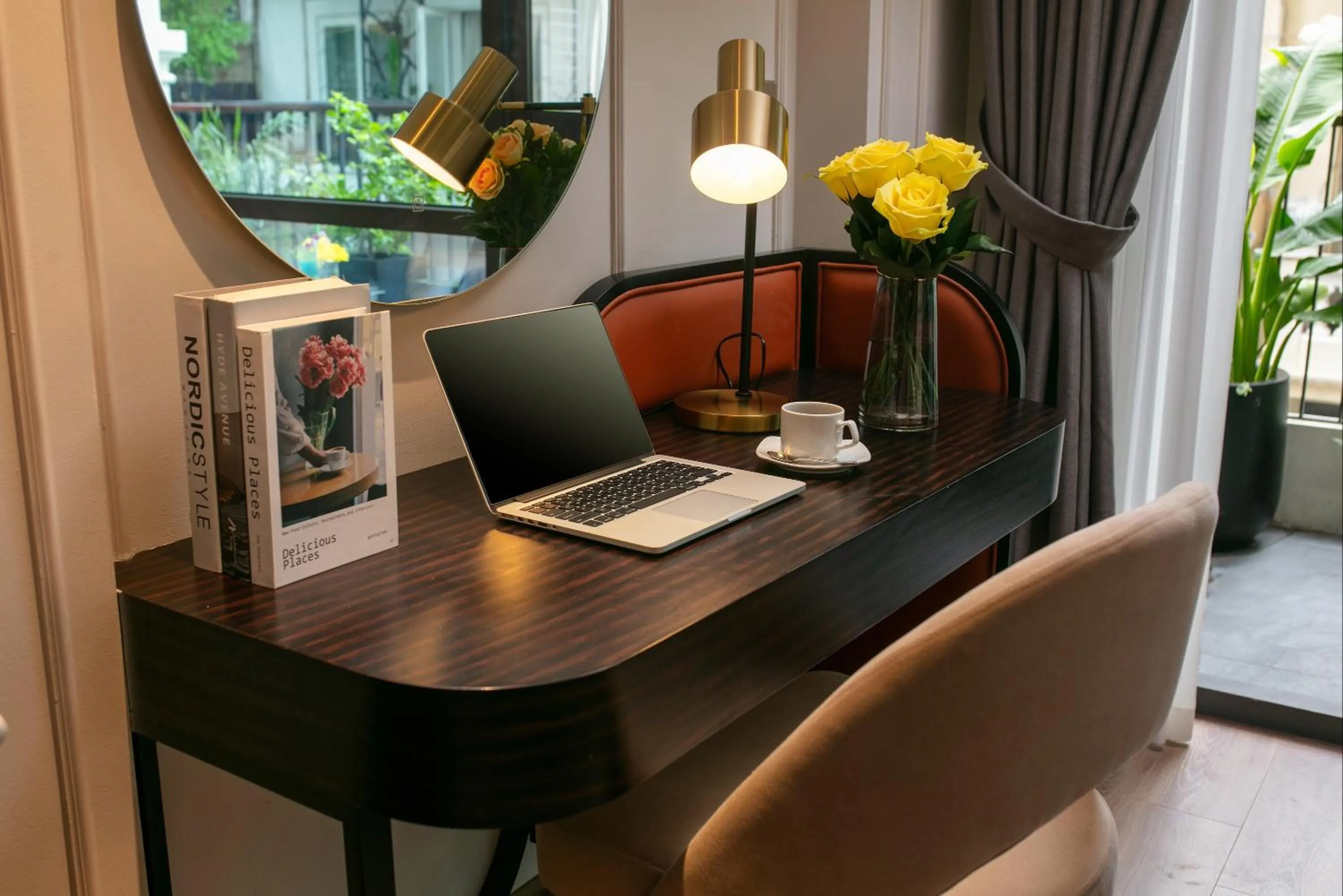 Seating area in Le Premier Hotel & Rooftop Bar