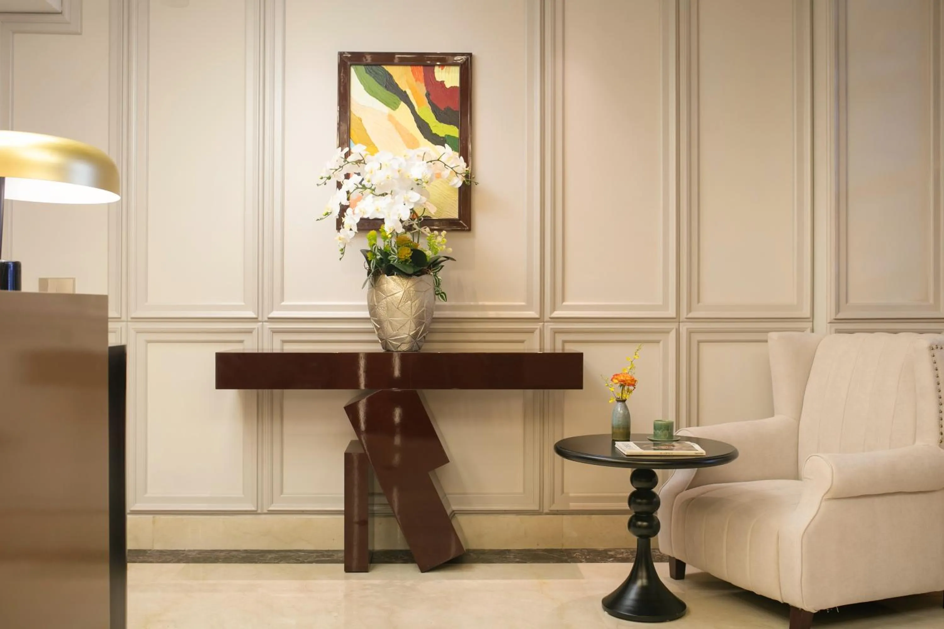 Seating area in Le Premier Hotel & Rooftop Bar