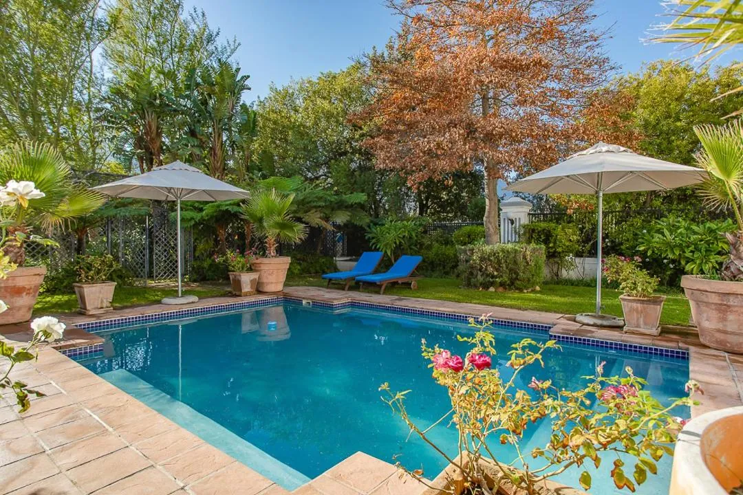 Garden view in Franschhoek Manor
