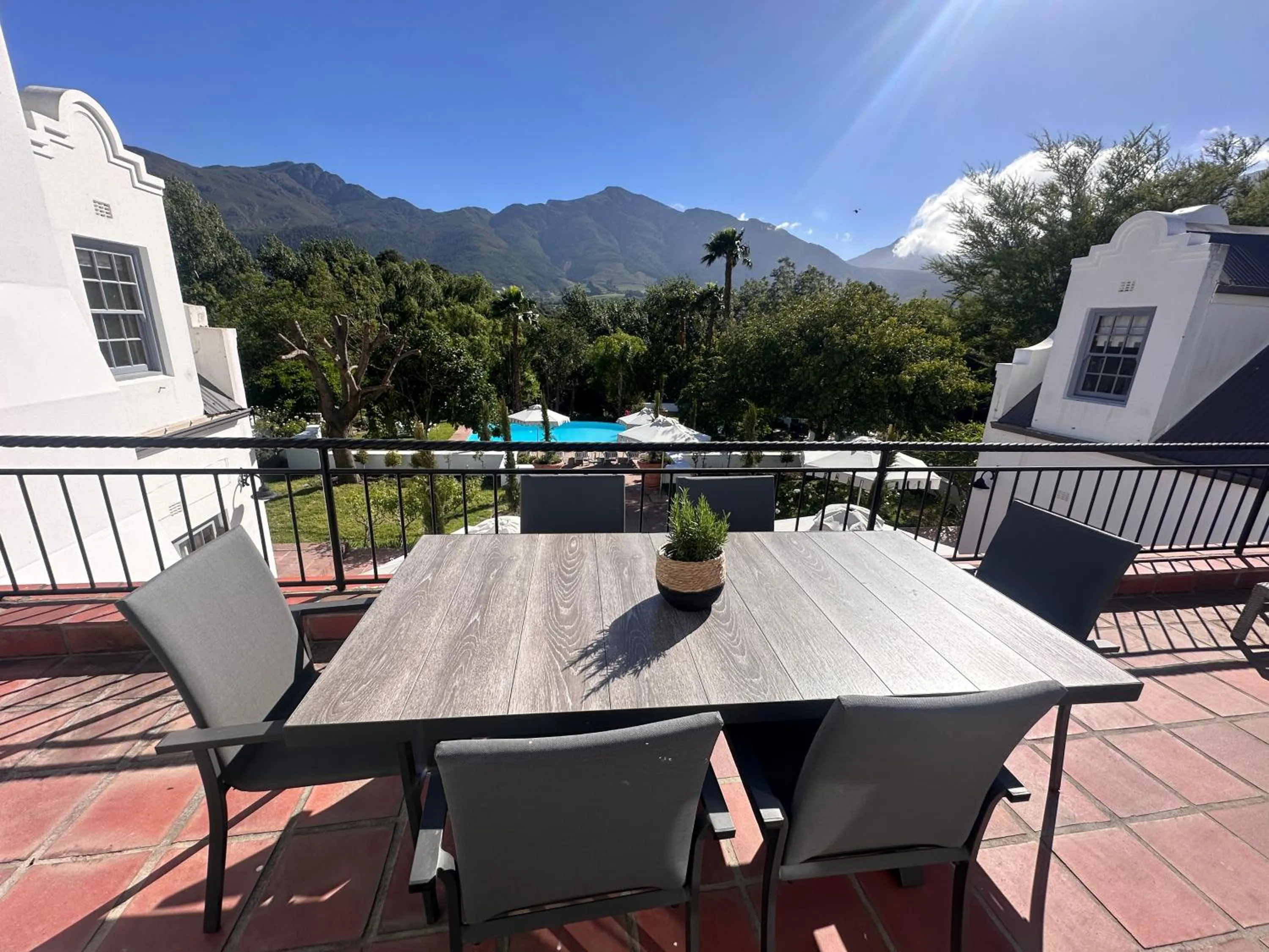 Balcony/Terrace in Franschhoek Manor