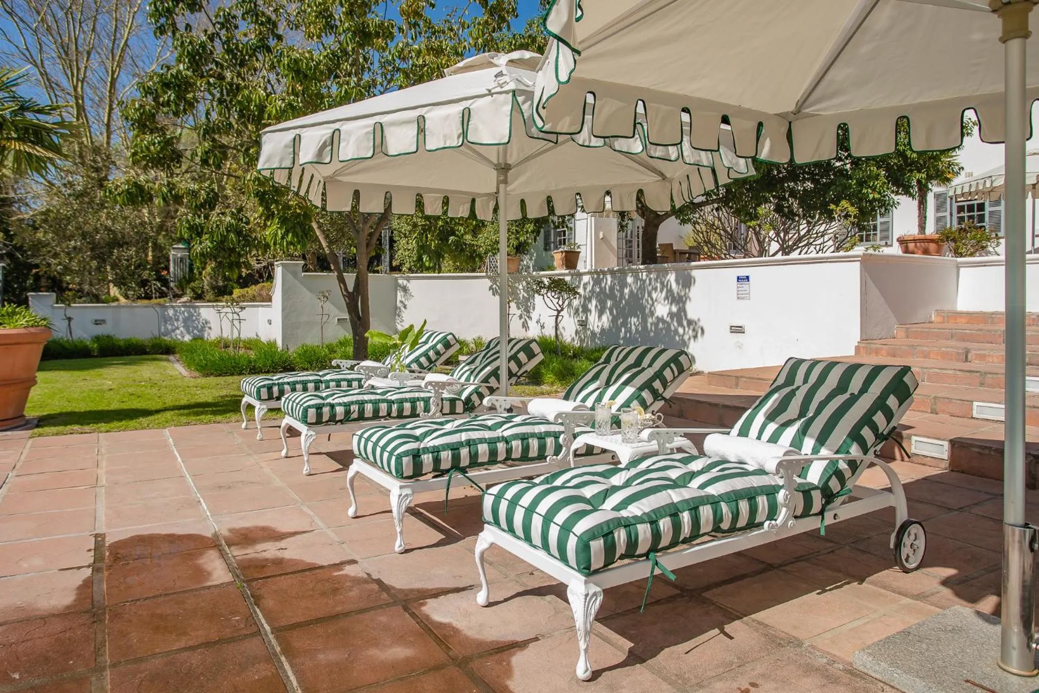 sunbed in Franschhoek Manor