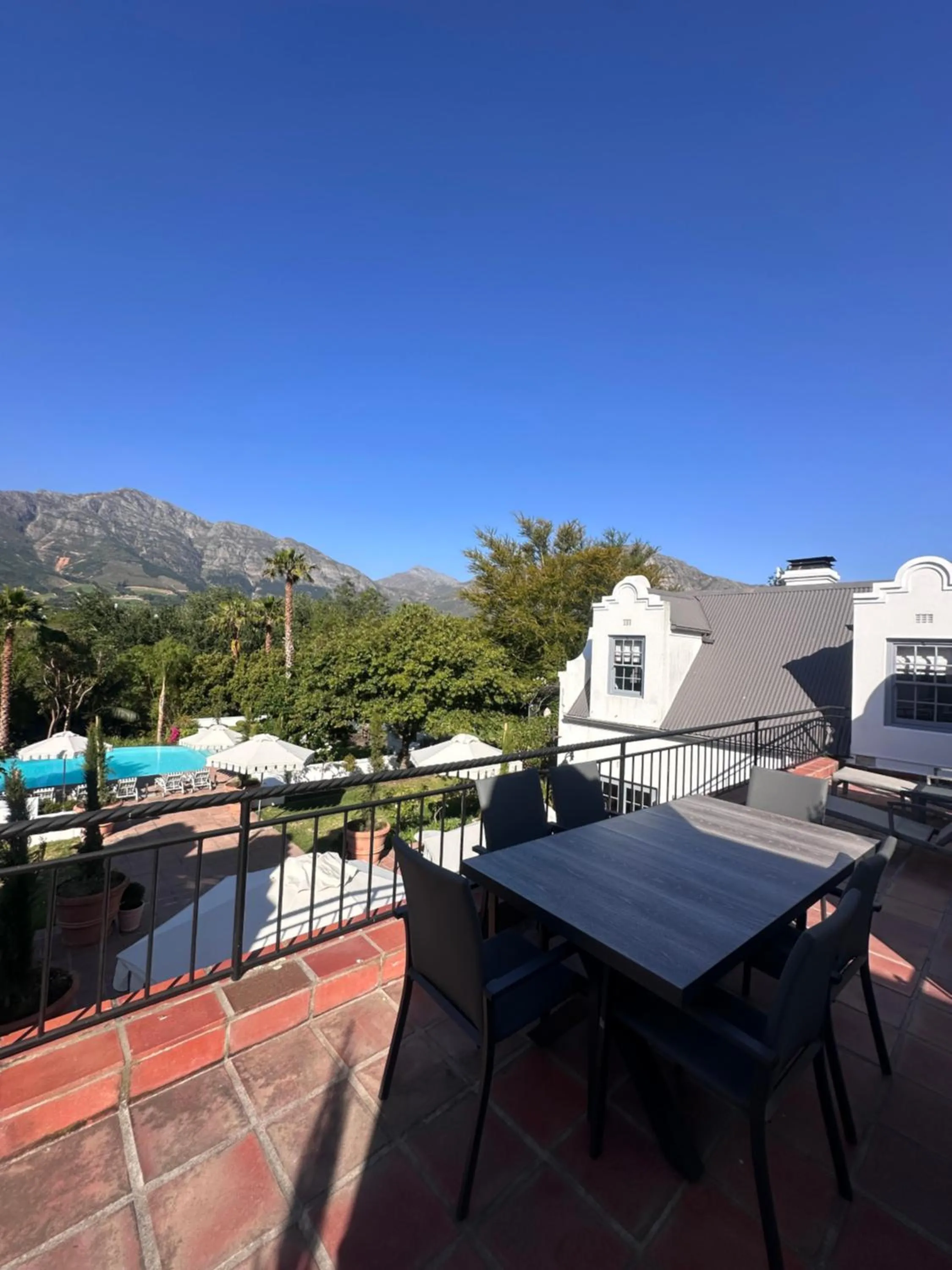 Balcony/Terrace in Franschhoek Manor
