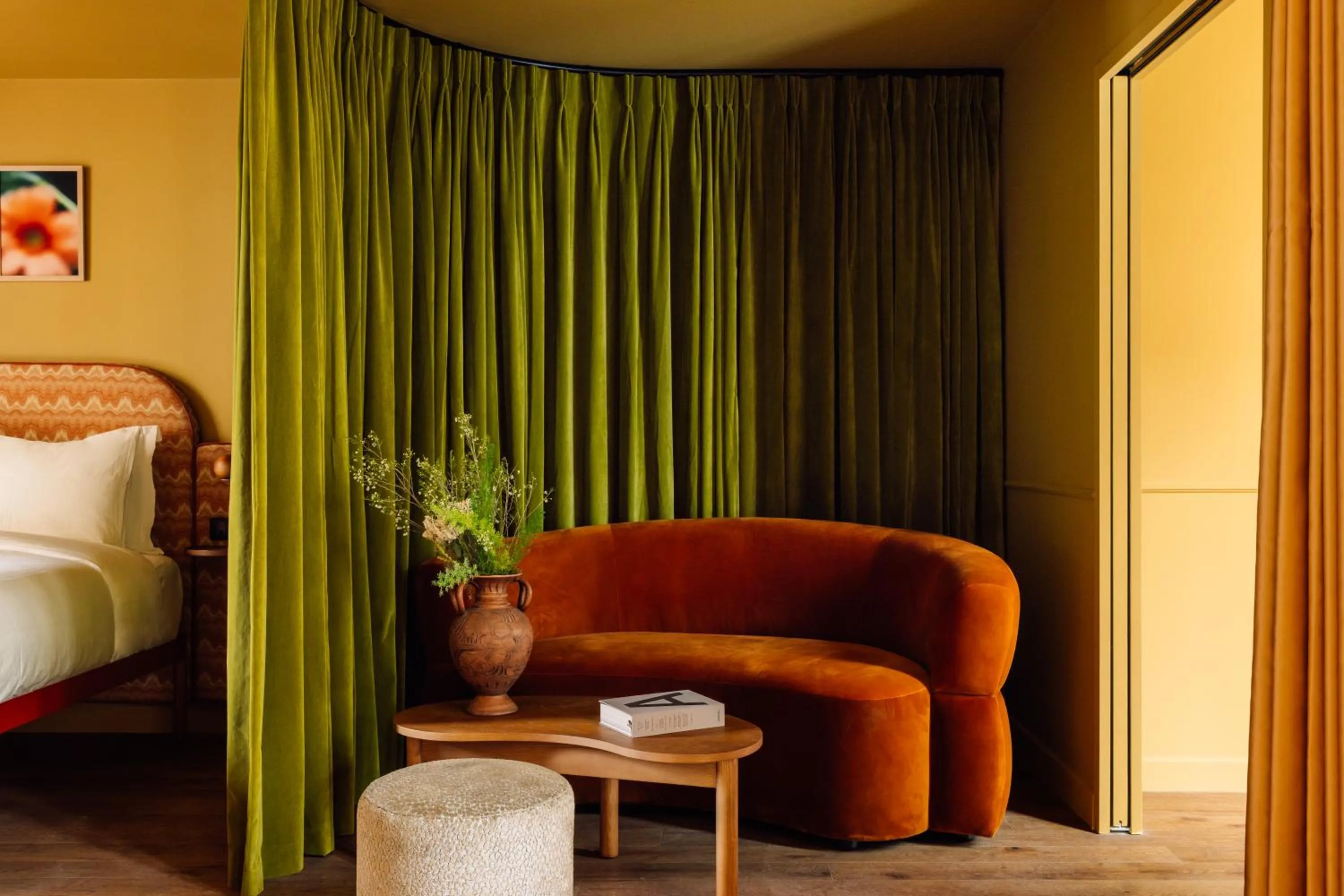 Bedroom, Bed in Le Jardin de Verre by Locke