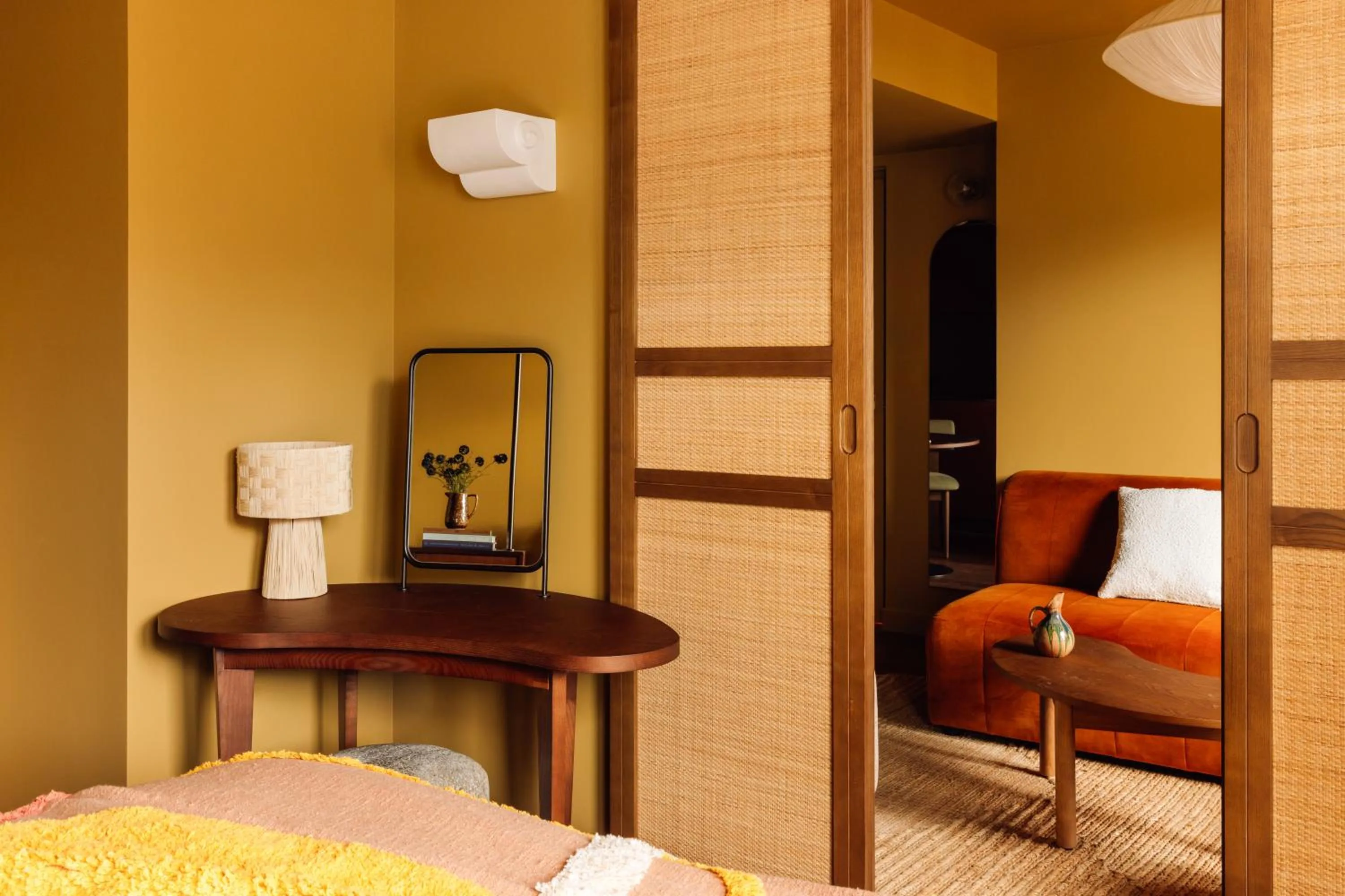 Bedroom in Le Jardin de Verre by Locke