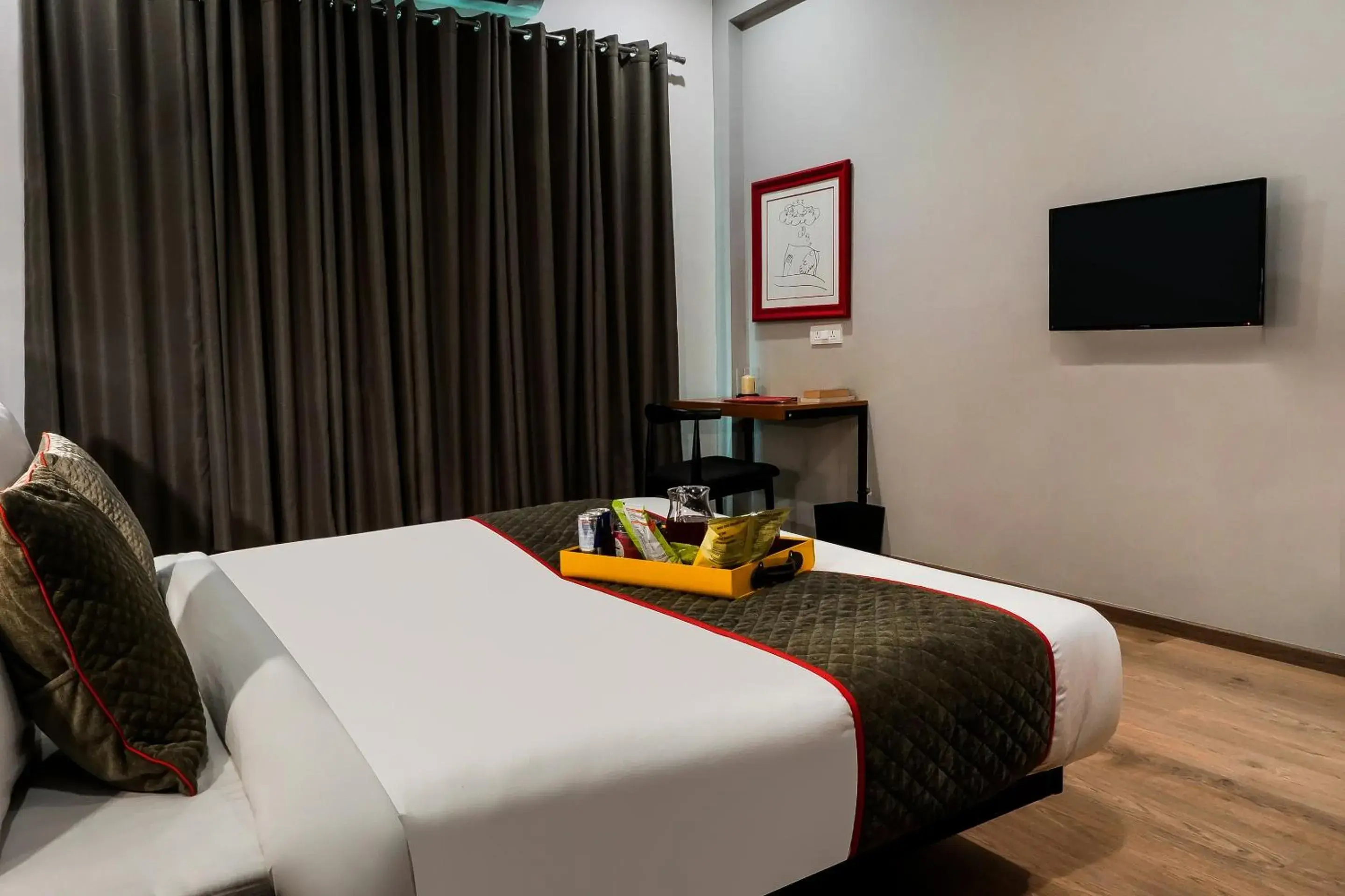 Bedroom, Bed in Super Townhouse Galleria Market Near Golf Course Road Bedroom, Bed in Super Townhouse Galleria Market Near Golf Course Road