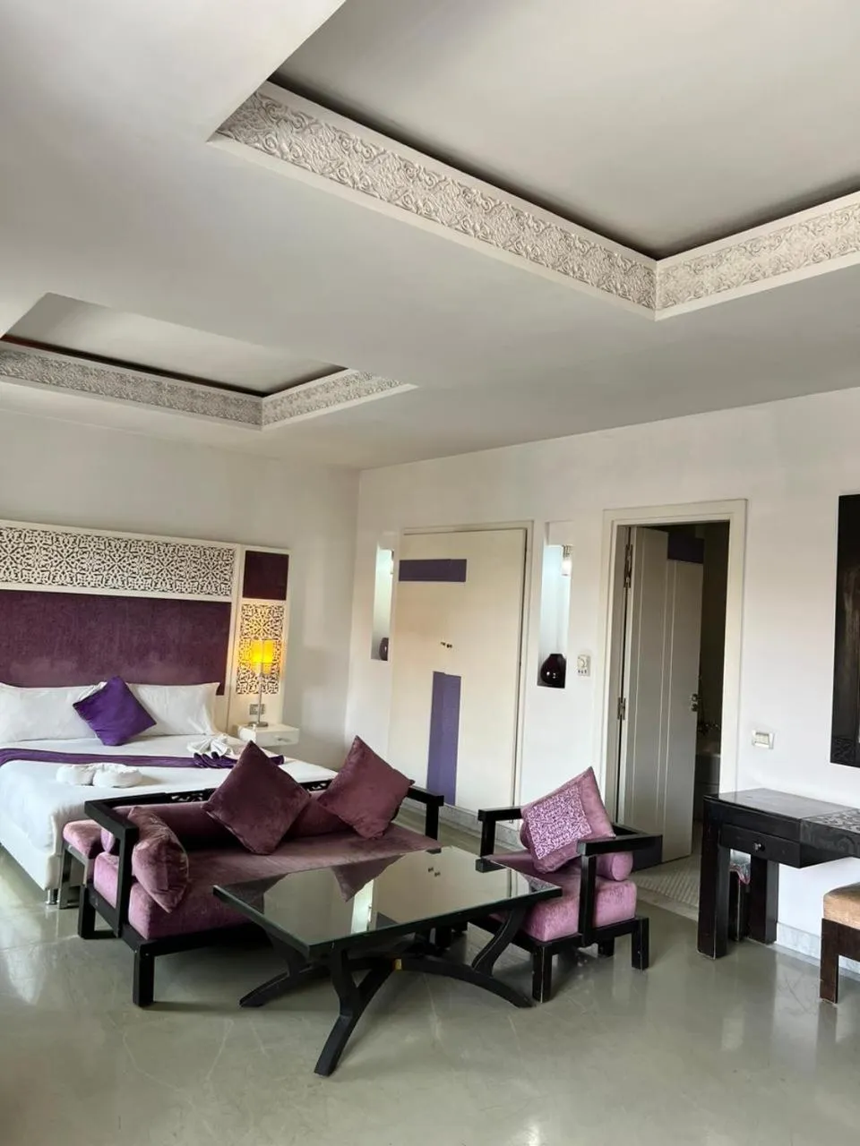 Bed in La Renaissance hôtel Marrakech