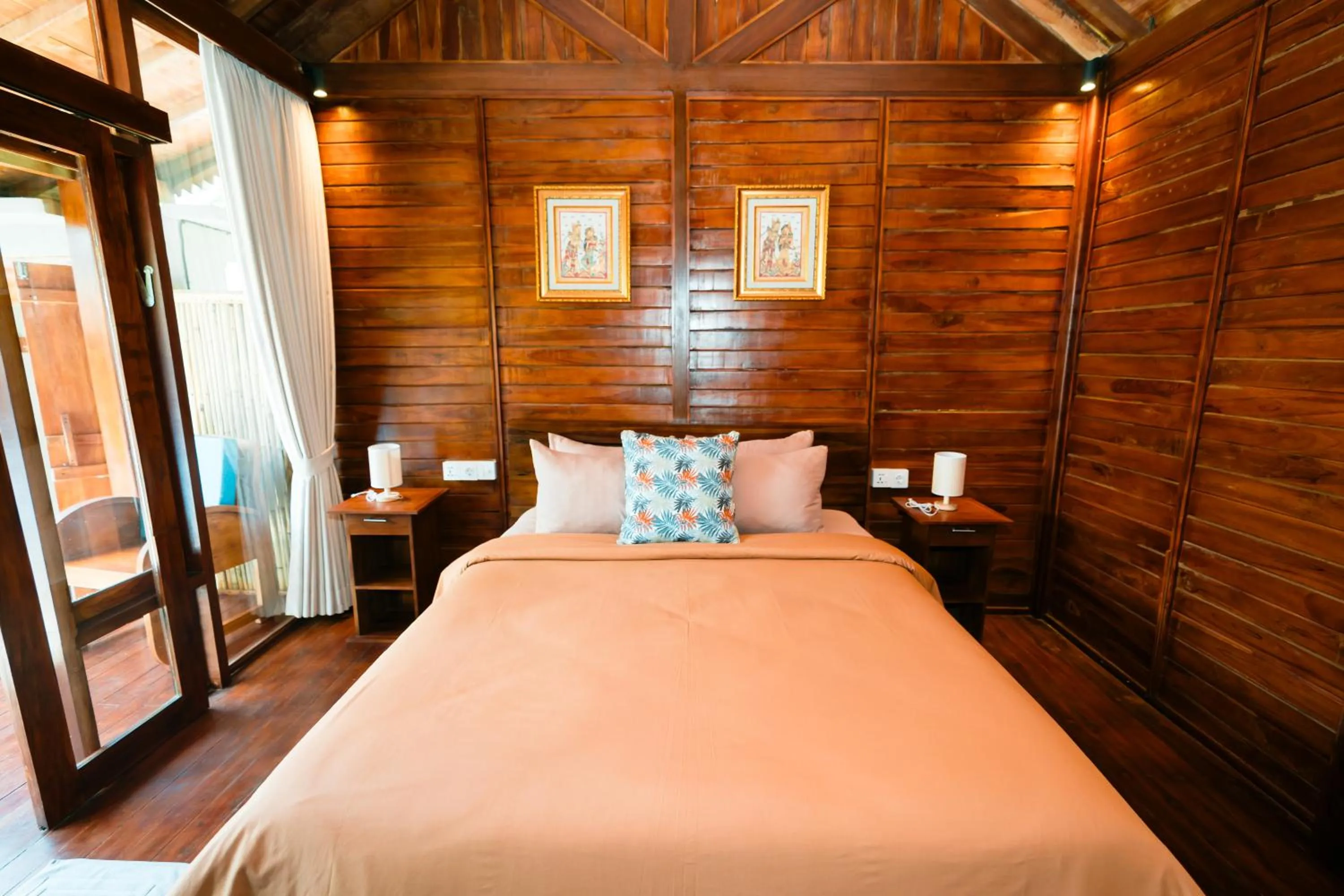 Bedroom, Bed in Ngesil Private Joglo & Pool