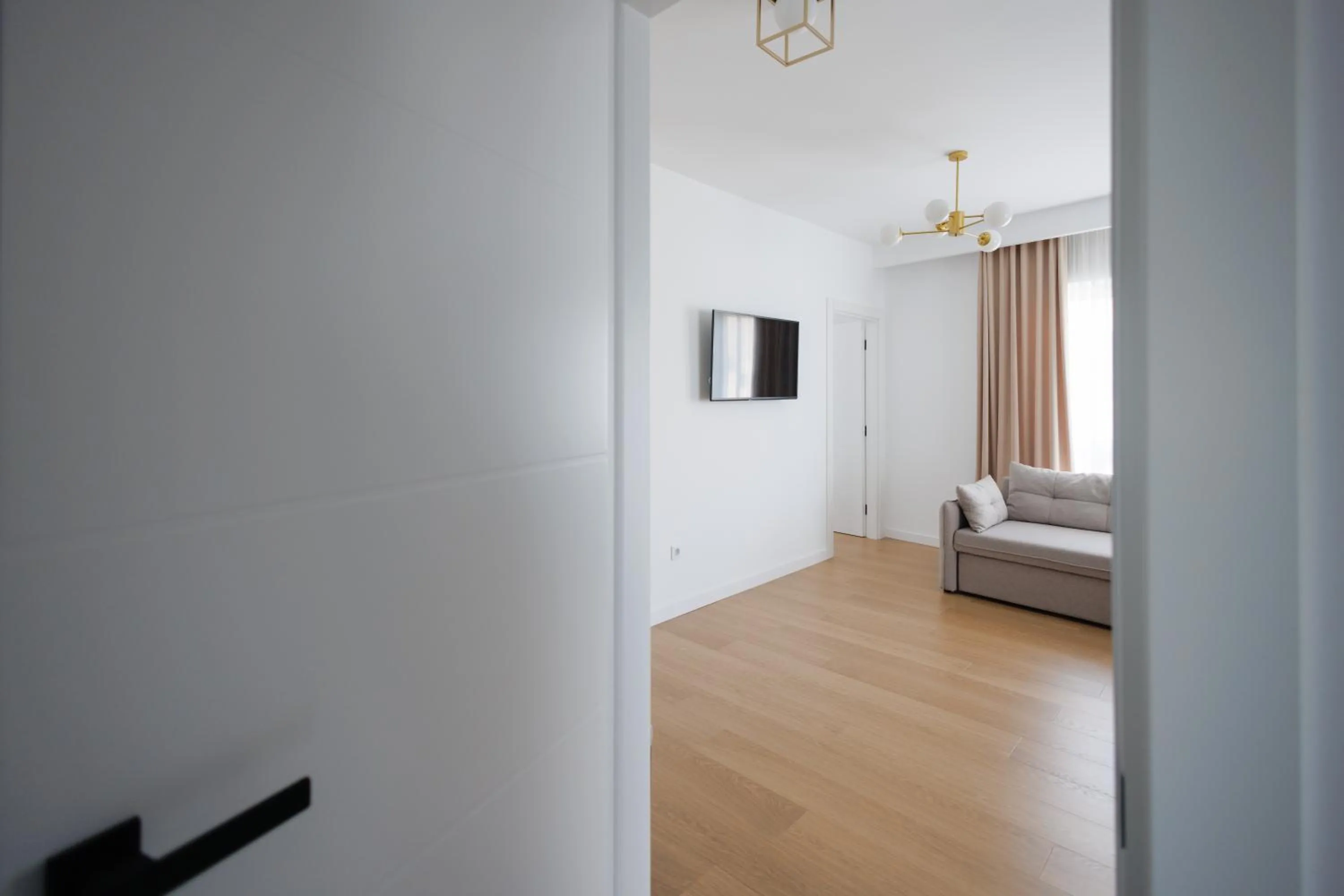 Communal lounge/ TV room, Bed in Moldovei 2 Apartments by Central Park