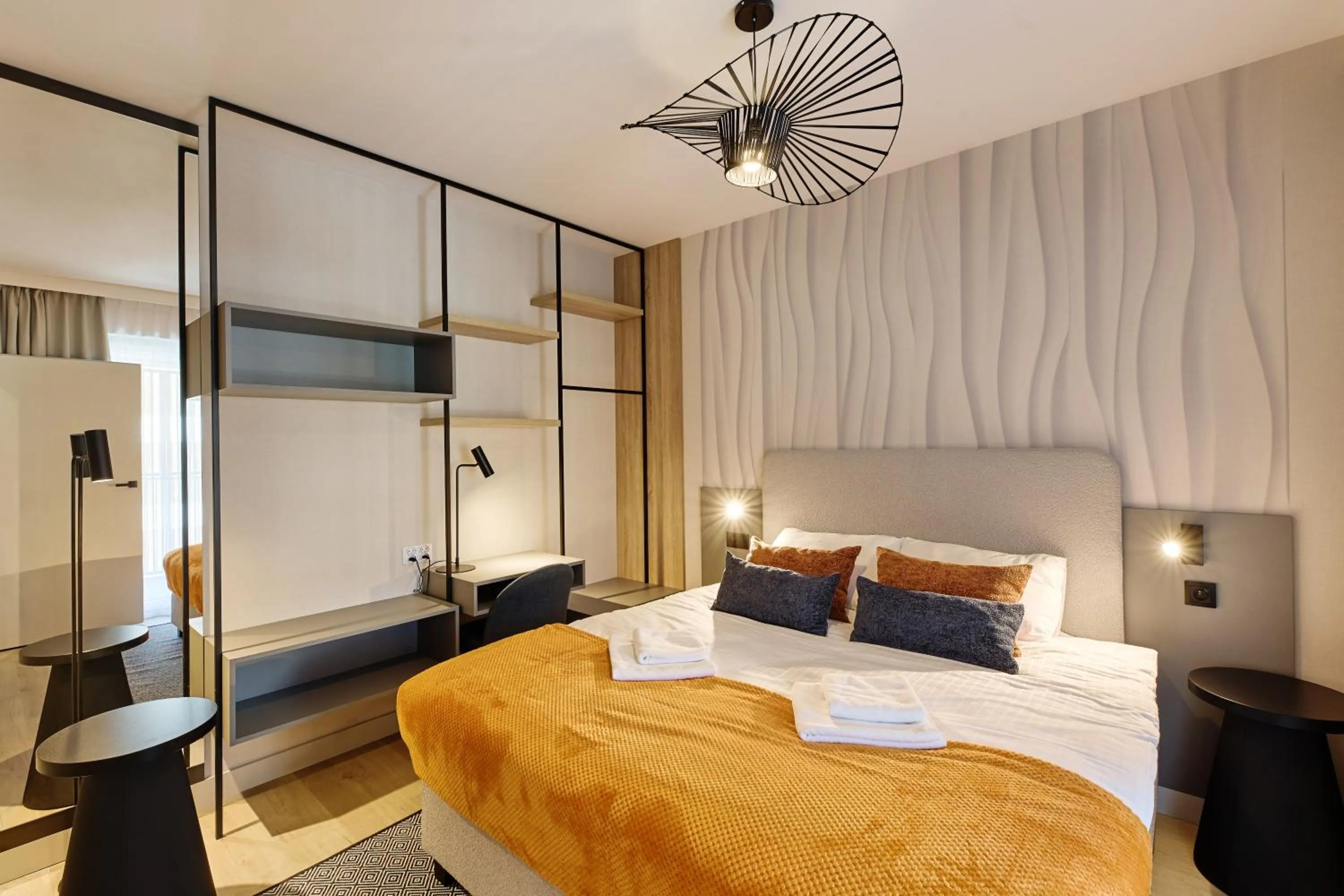 Bed in Resort Baltic Waves Apartments - Pool & Spa