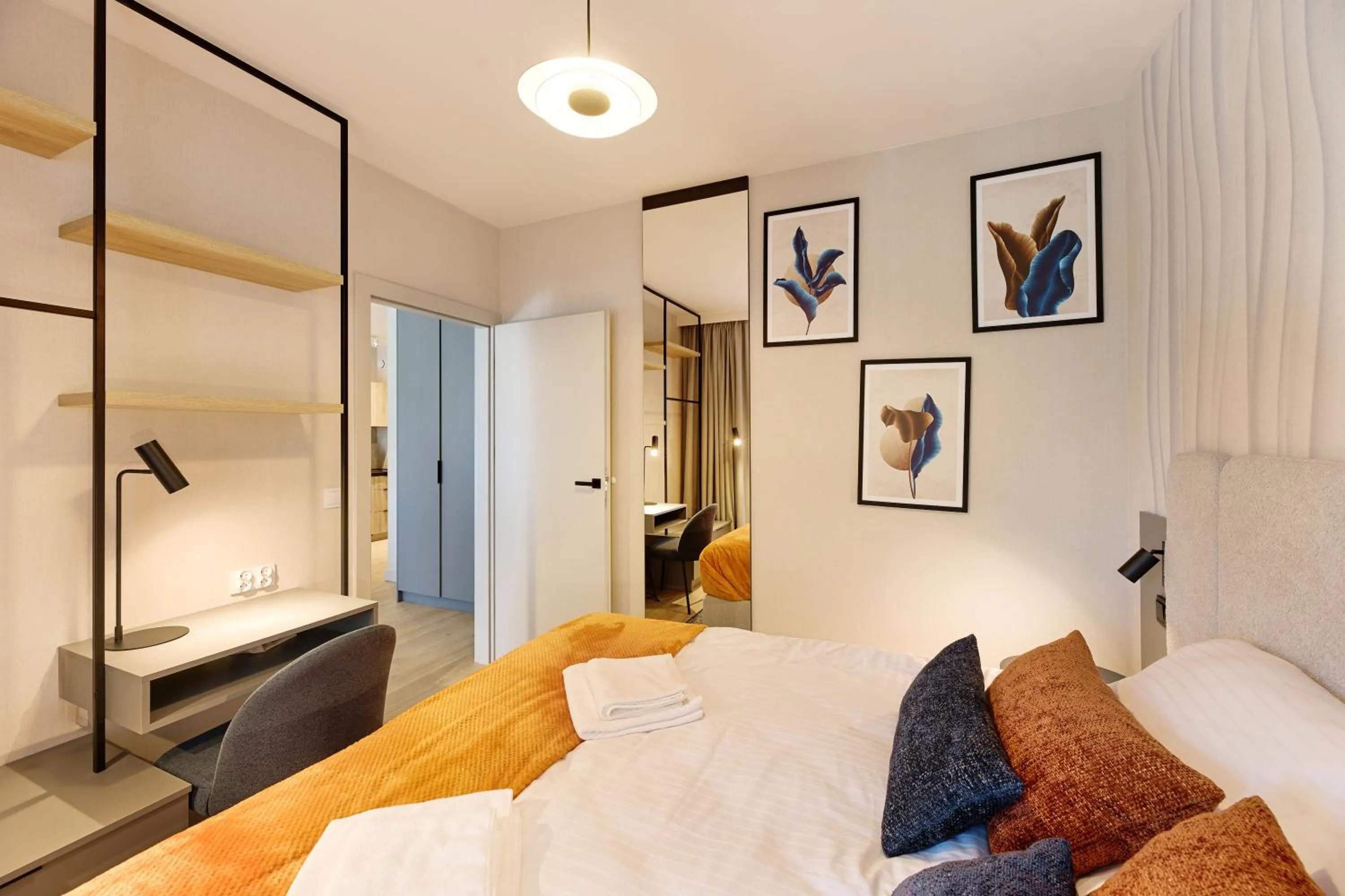 Bed in Resort Baltic Waves Apartments - Pool & Spa