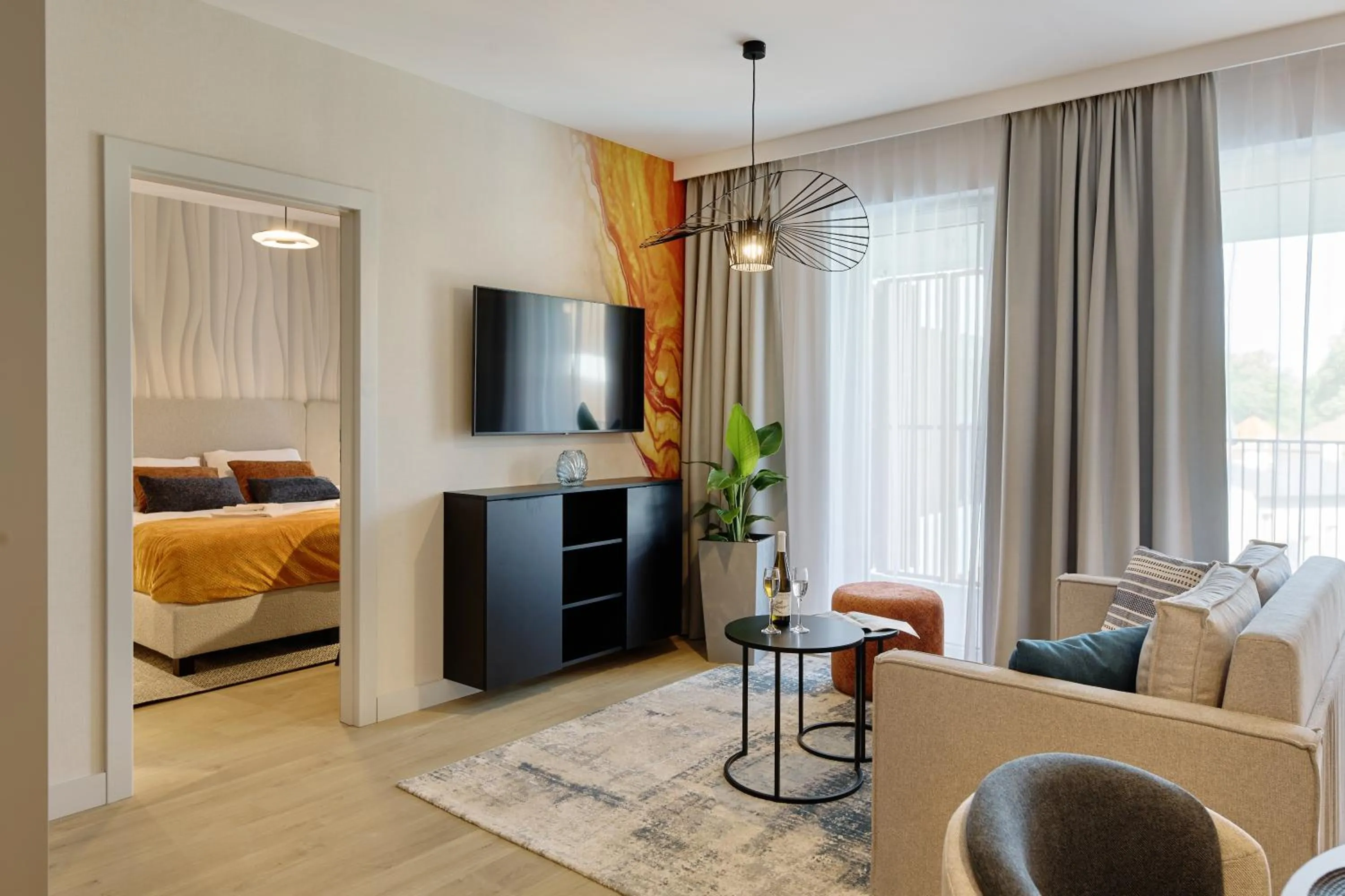 Bed in Baltic Waves Resort by PI Apartments