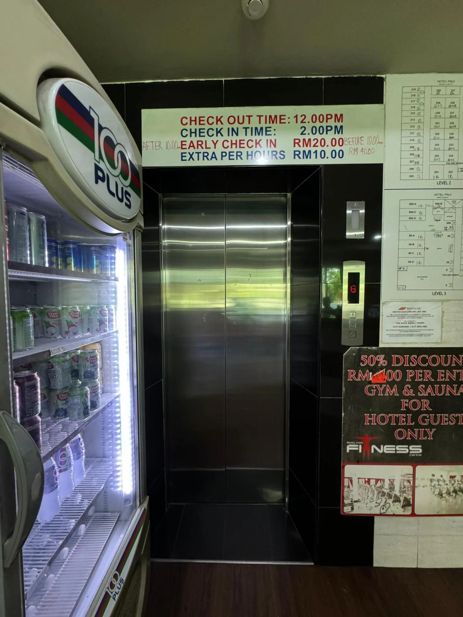 elevator in Hotel Pinji Ipoh