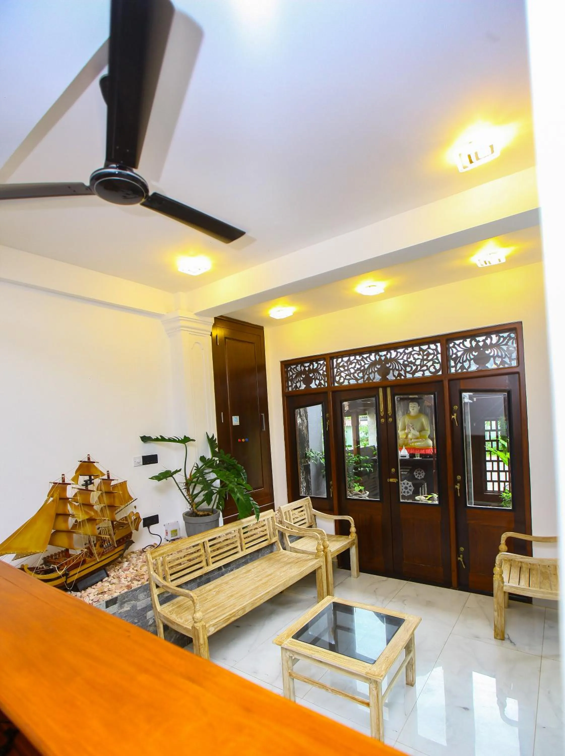 Seating area in Sakura Surf Lanka Hotel & Restaurant