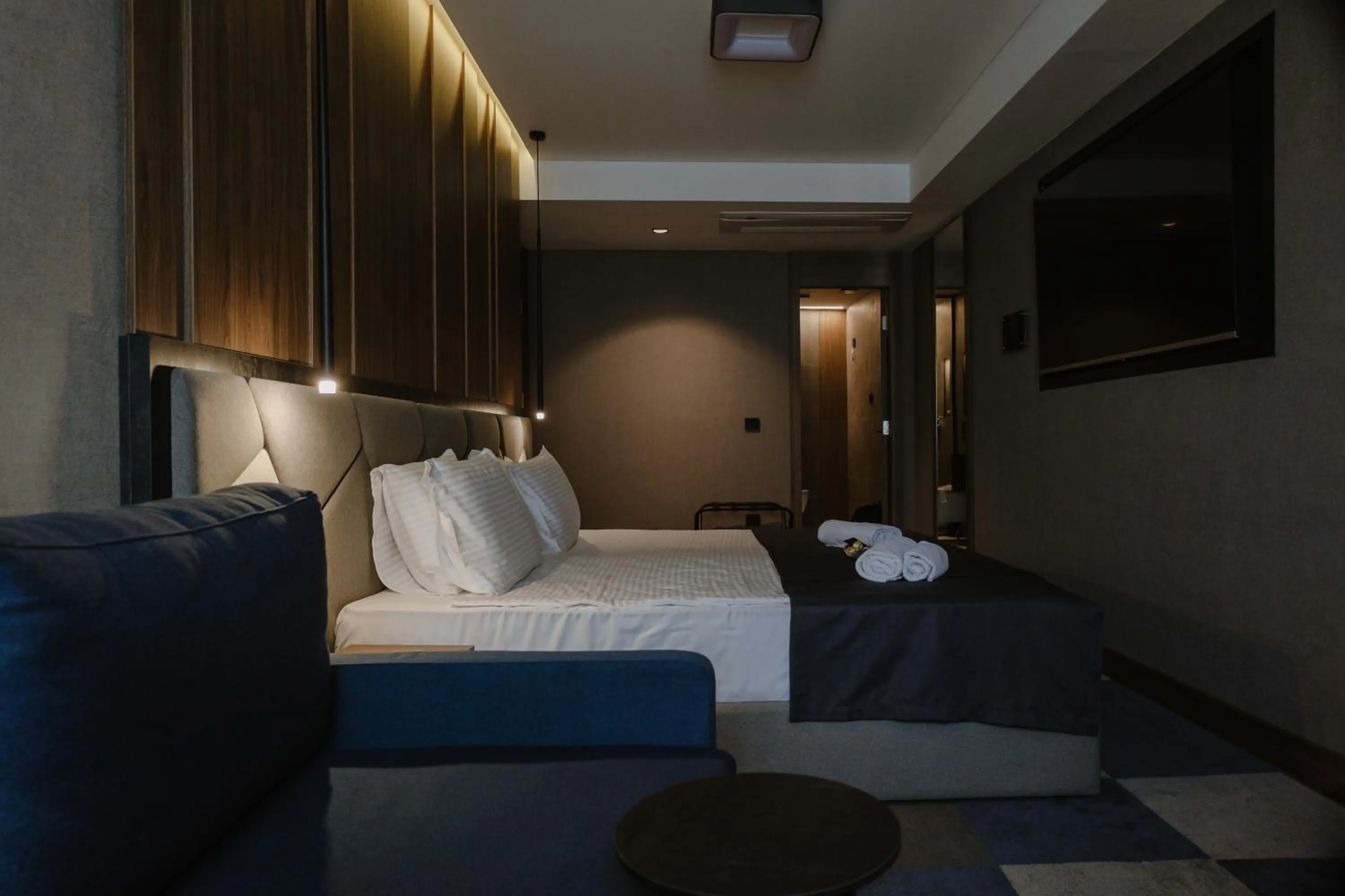 View (from property/room), Bed in Lumière Hotel Pool & SPA