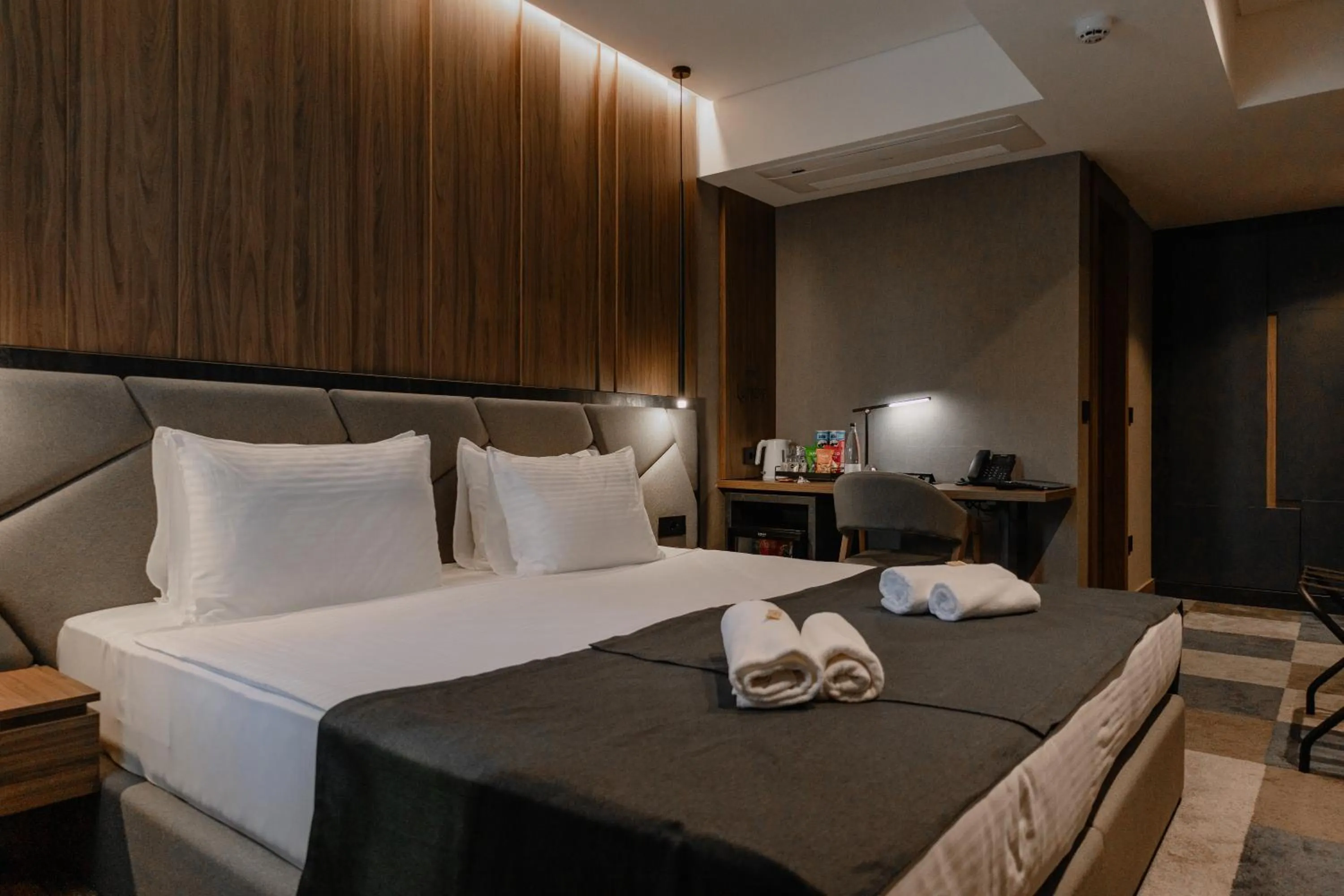 View (from property/room), Bed in Lumière Hotel Pool & SPA