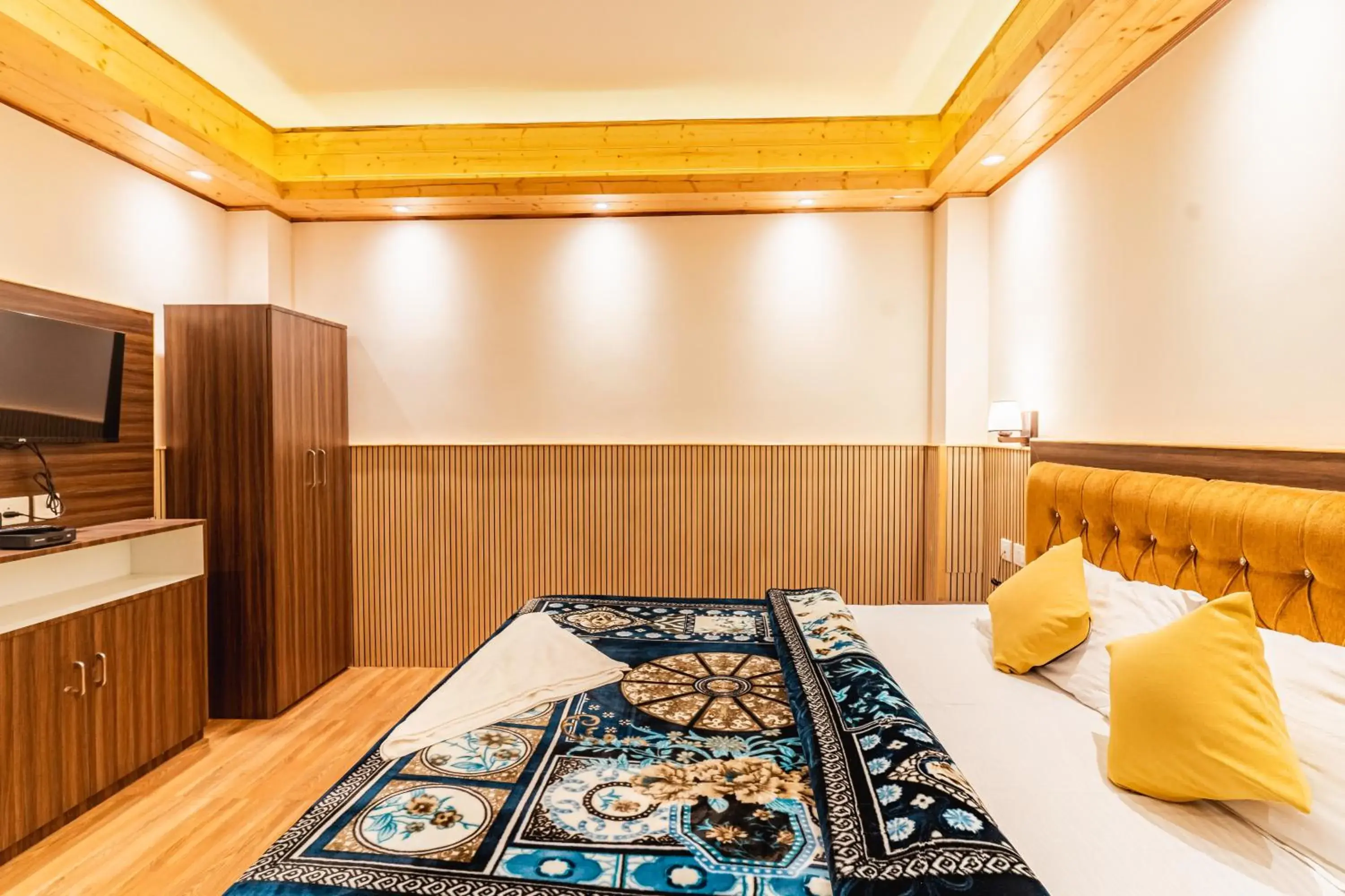 Bedroom, Bed in The Golden Retreat Hotel in Pelling Bedroom, Bed in The Golden Retreat Hotel in Pelling