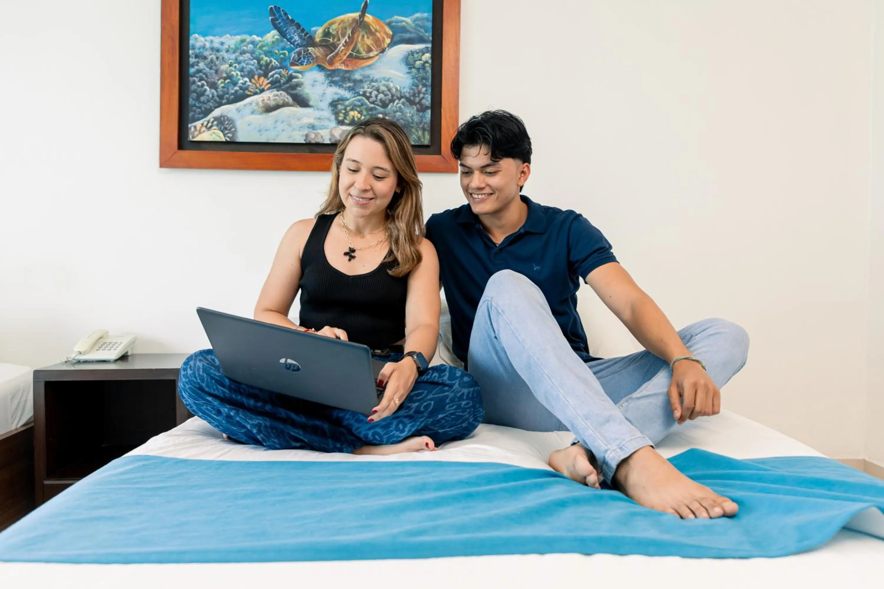 Bed in Hotel Aguamarina