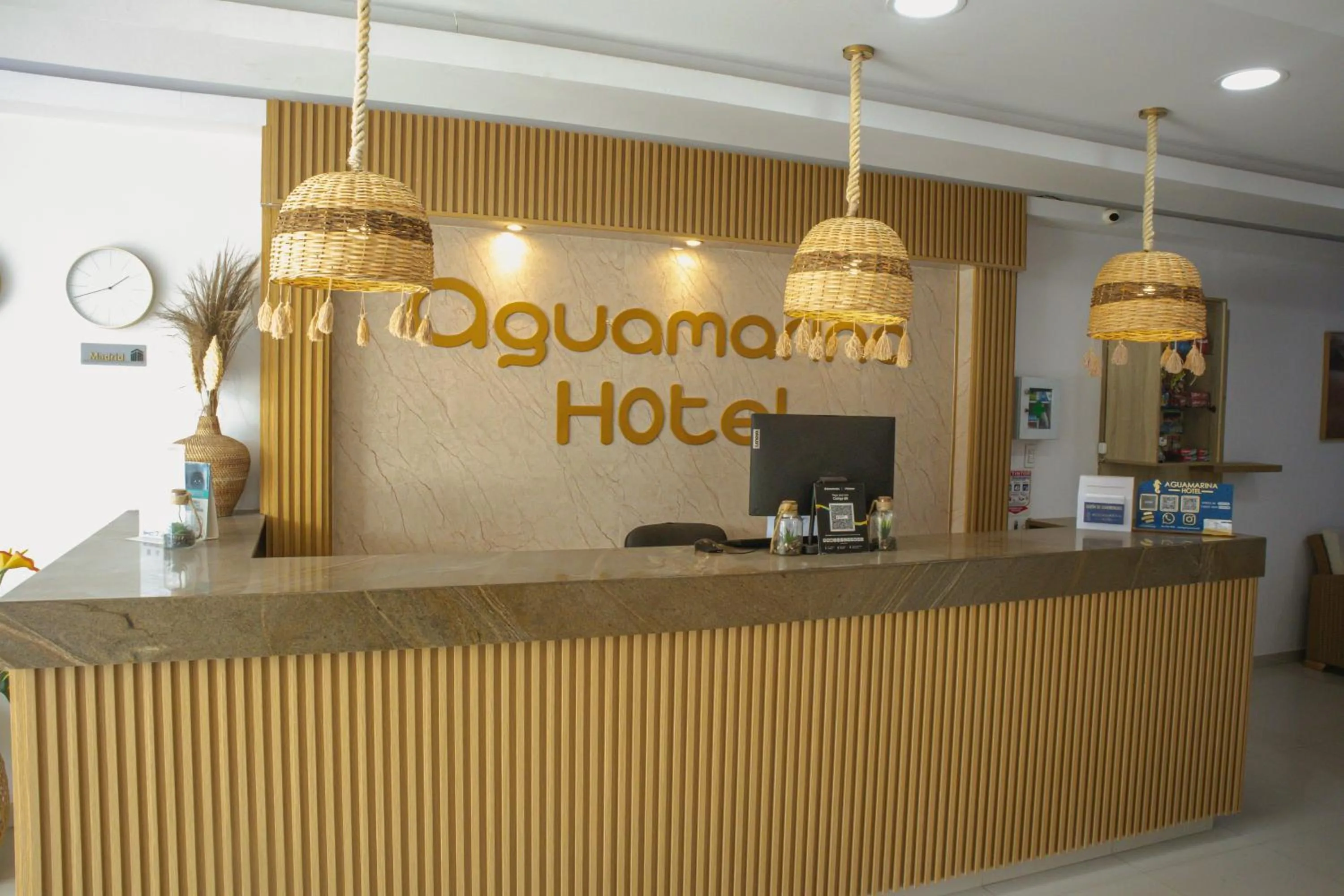 Lobby or reception in Hotel Aguamarina