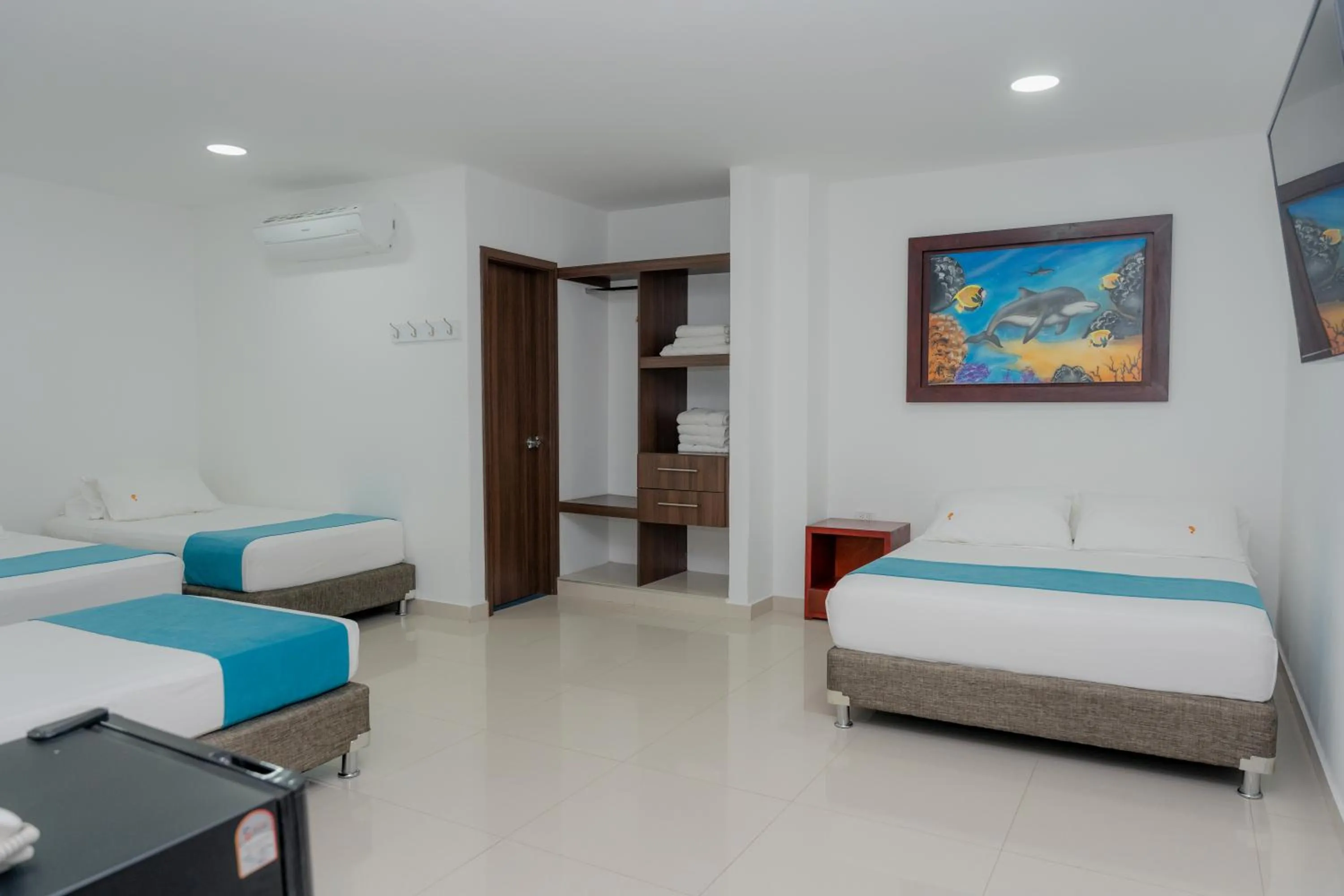 Bed in Hotel Aguamarina