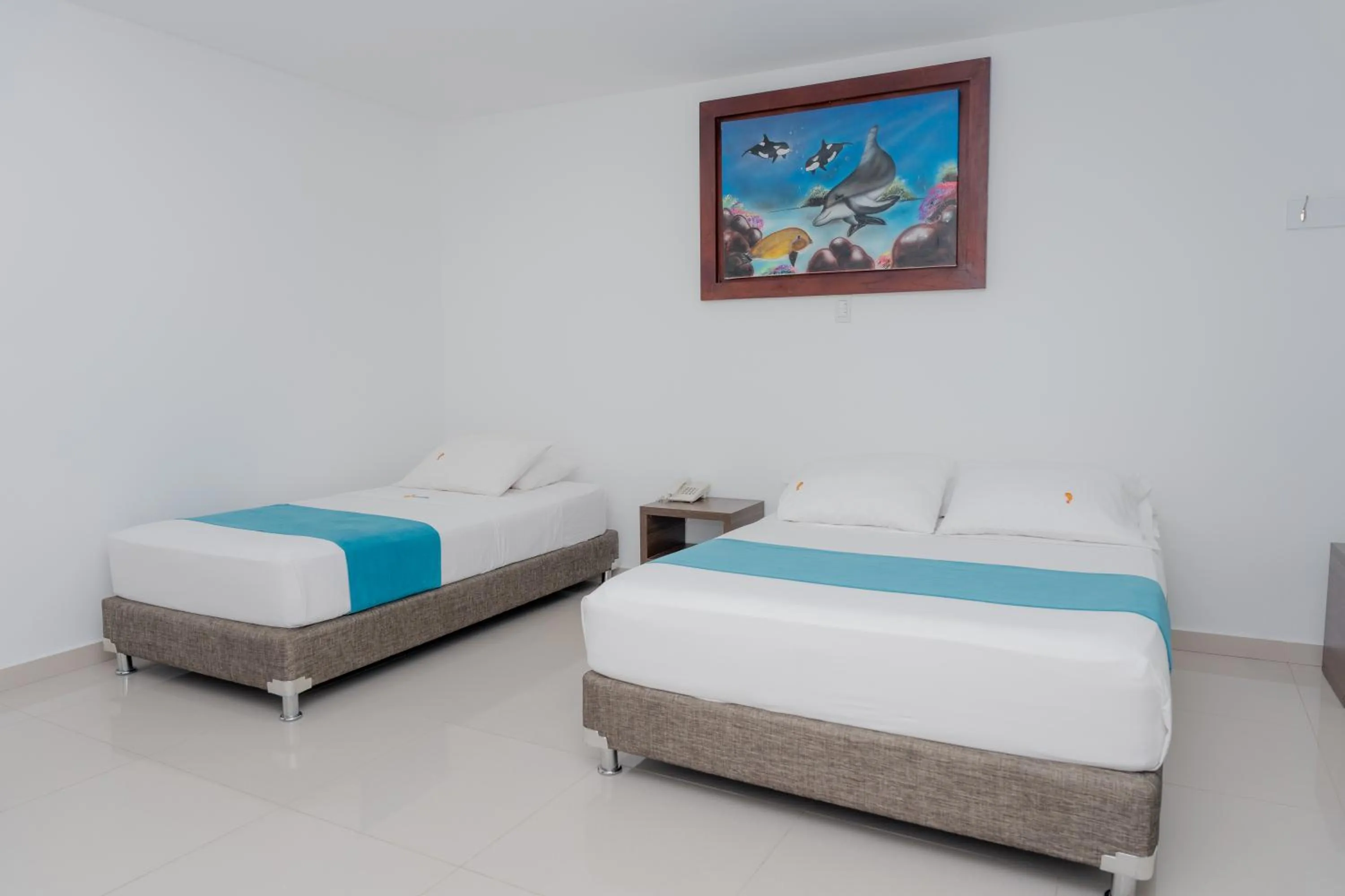 Bed in Hotel Aguamarina