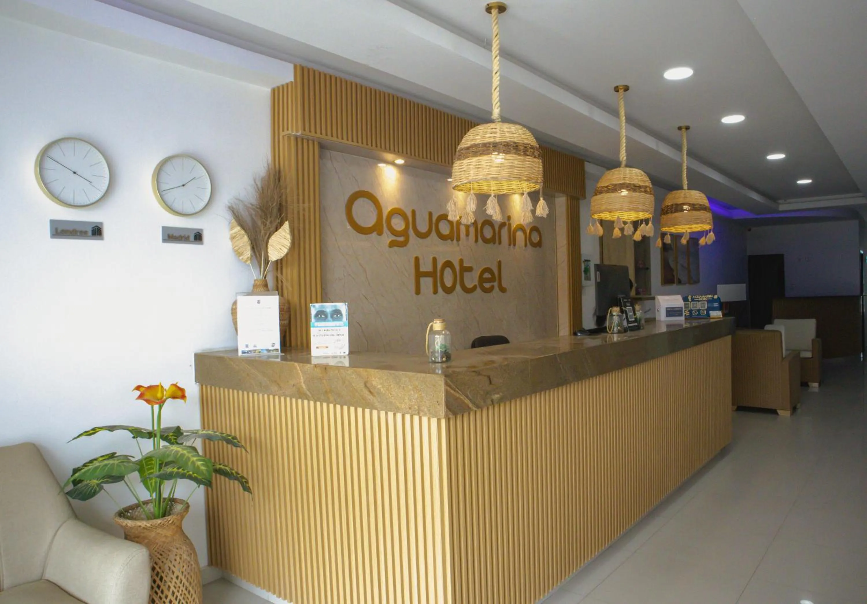 Lobby or reception in Hotel Aguamarina