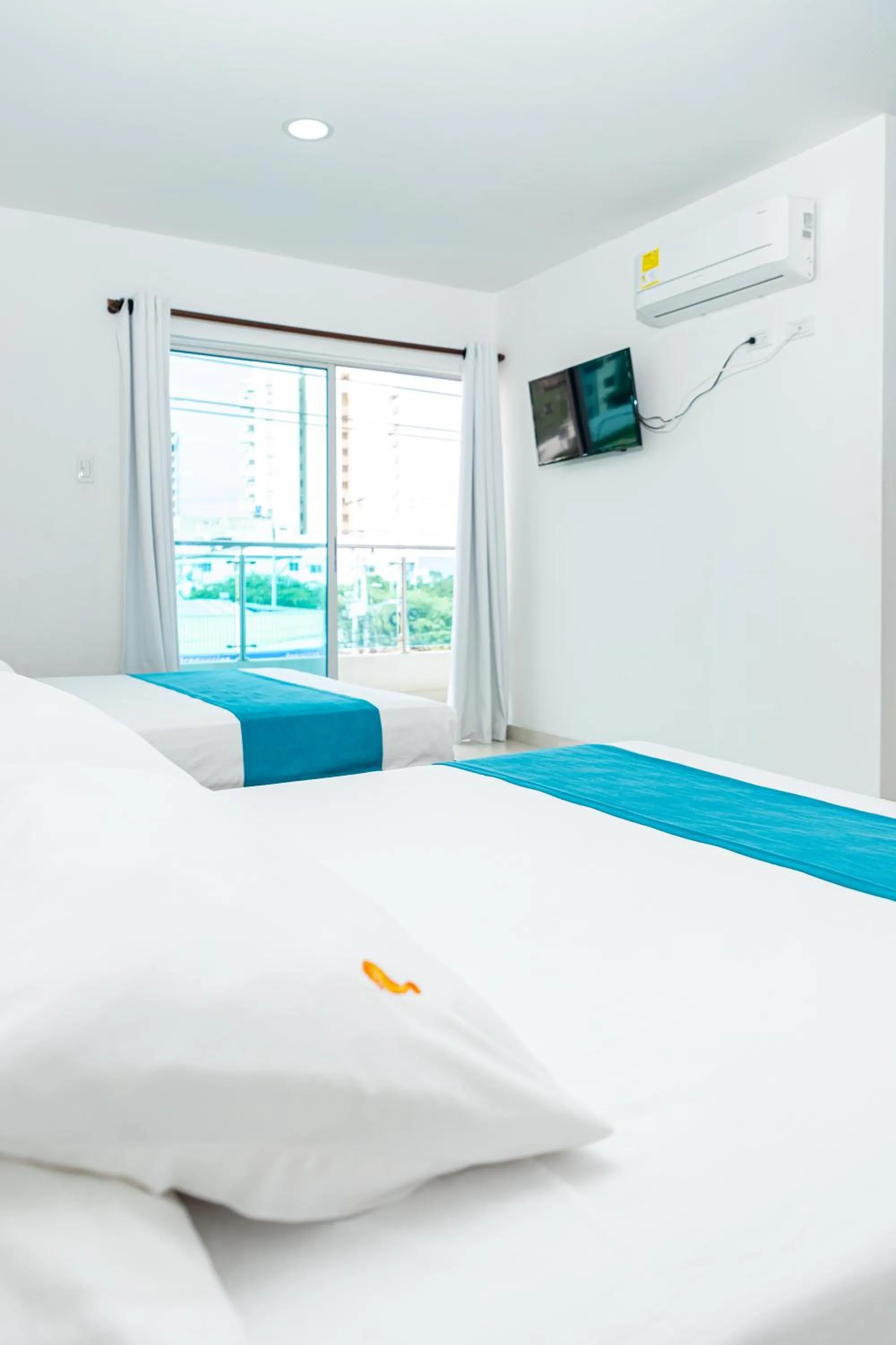 Bed in Hotel Aguamarina