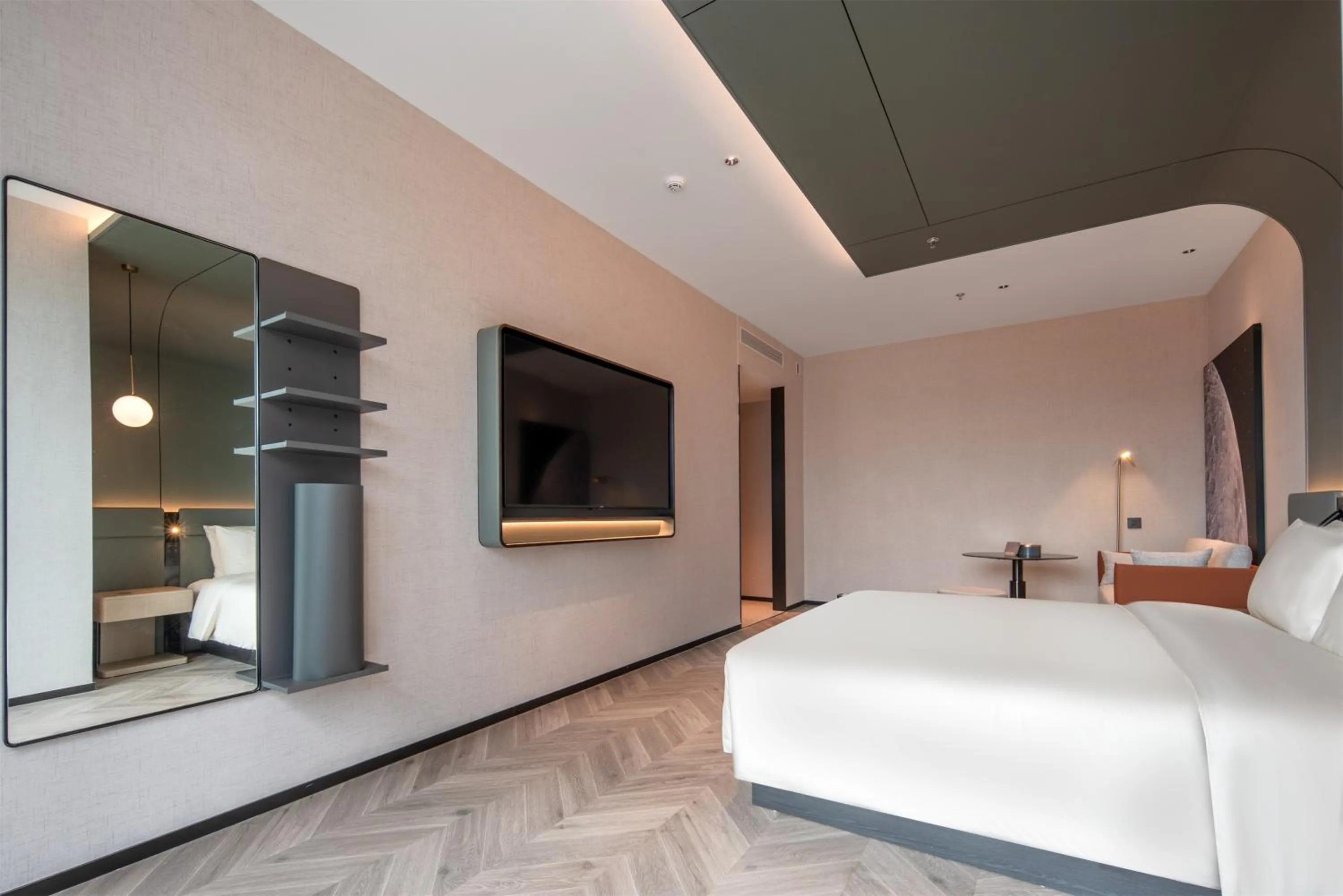Bed in Atour S Hotel Shenzhen Nanshan Science and Technology Park Hi-Tech Centre