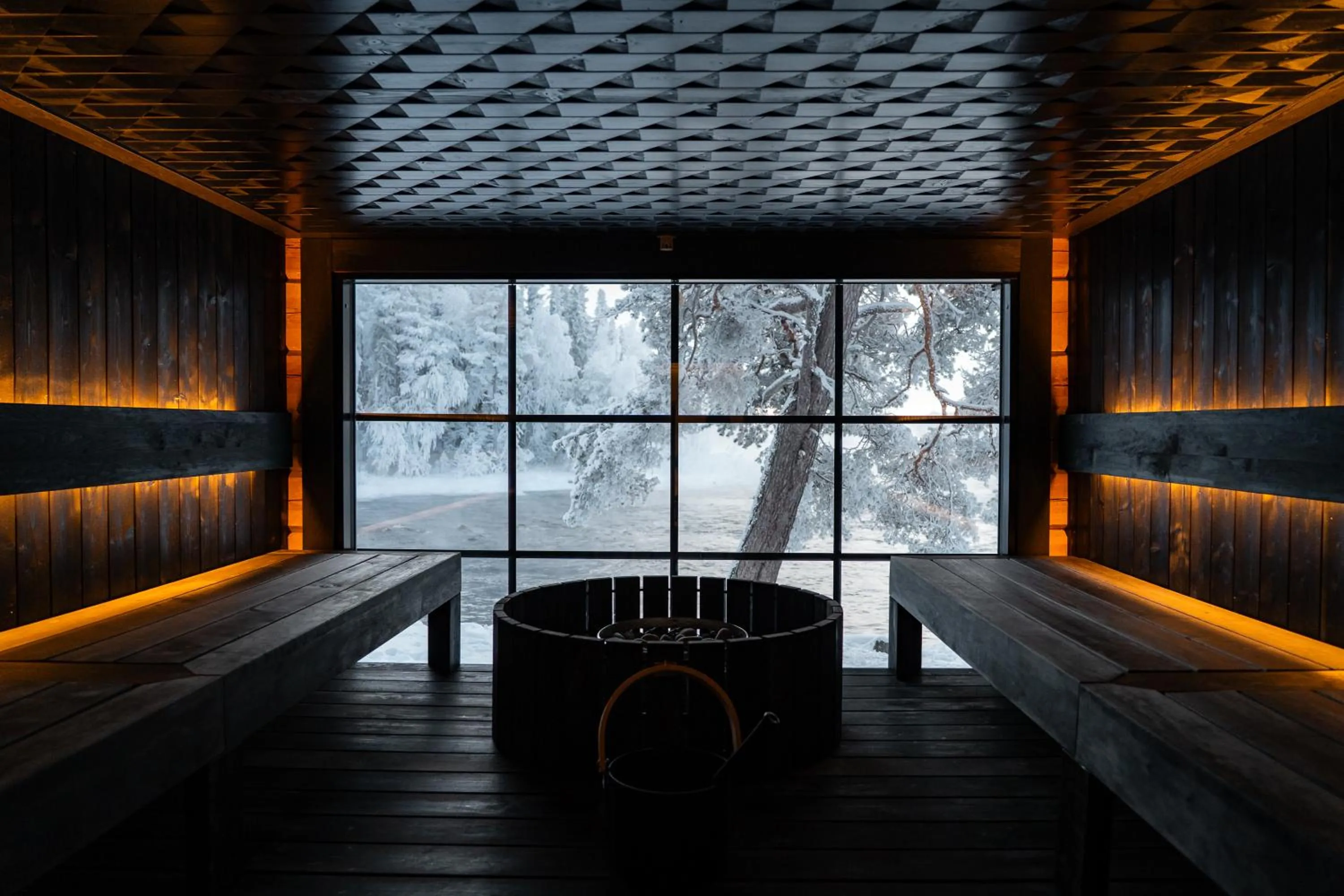 Sauna in Vaattunki Wilderness Resort